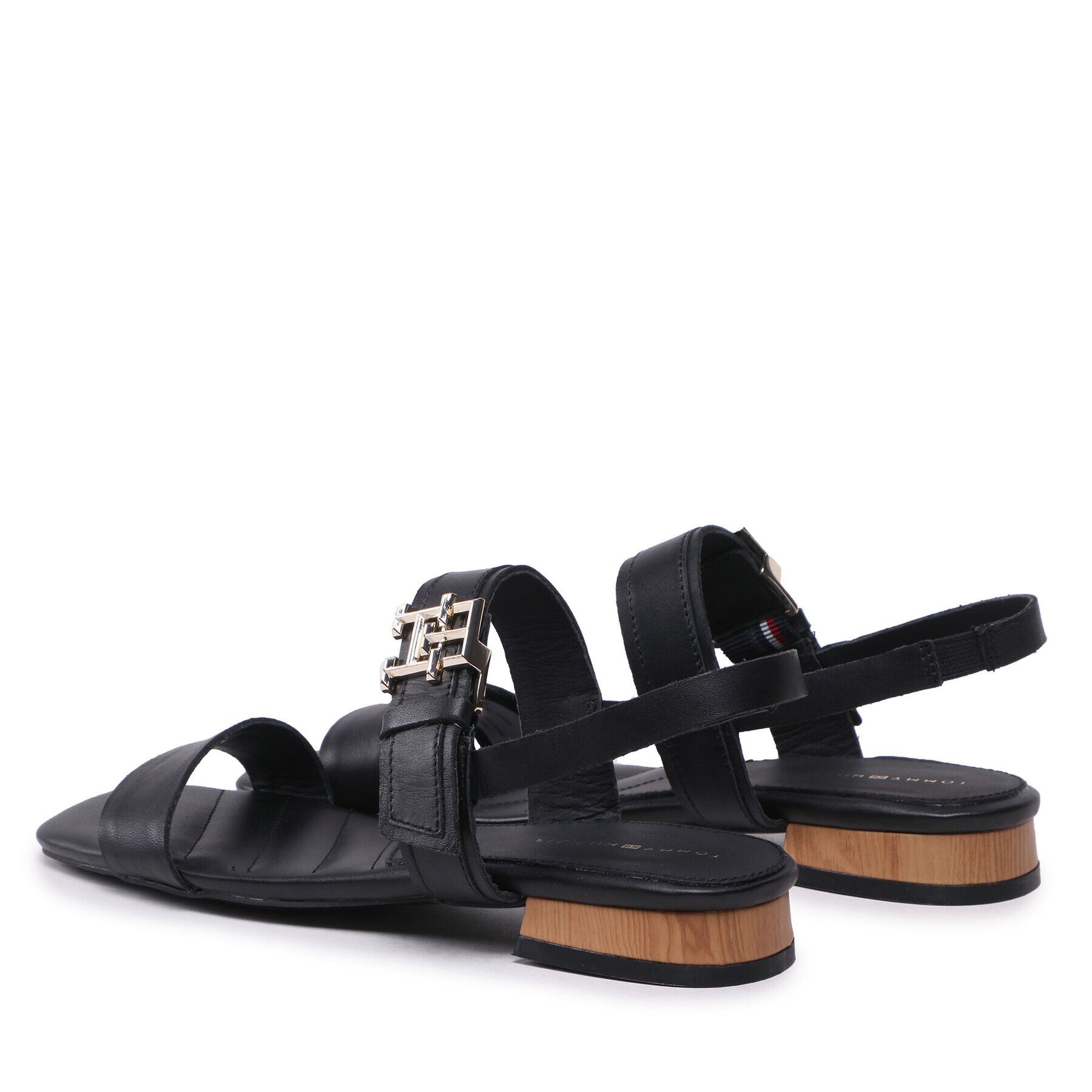 Tommy Hilfiger Сандали Hardware Flat Sandal FW0FW07094 Черен - Pepit.bg