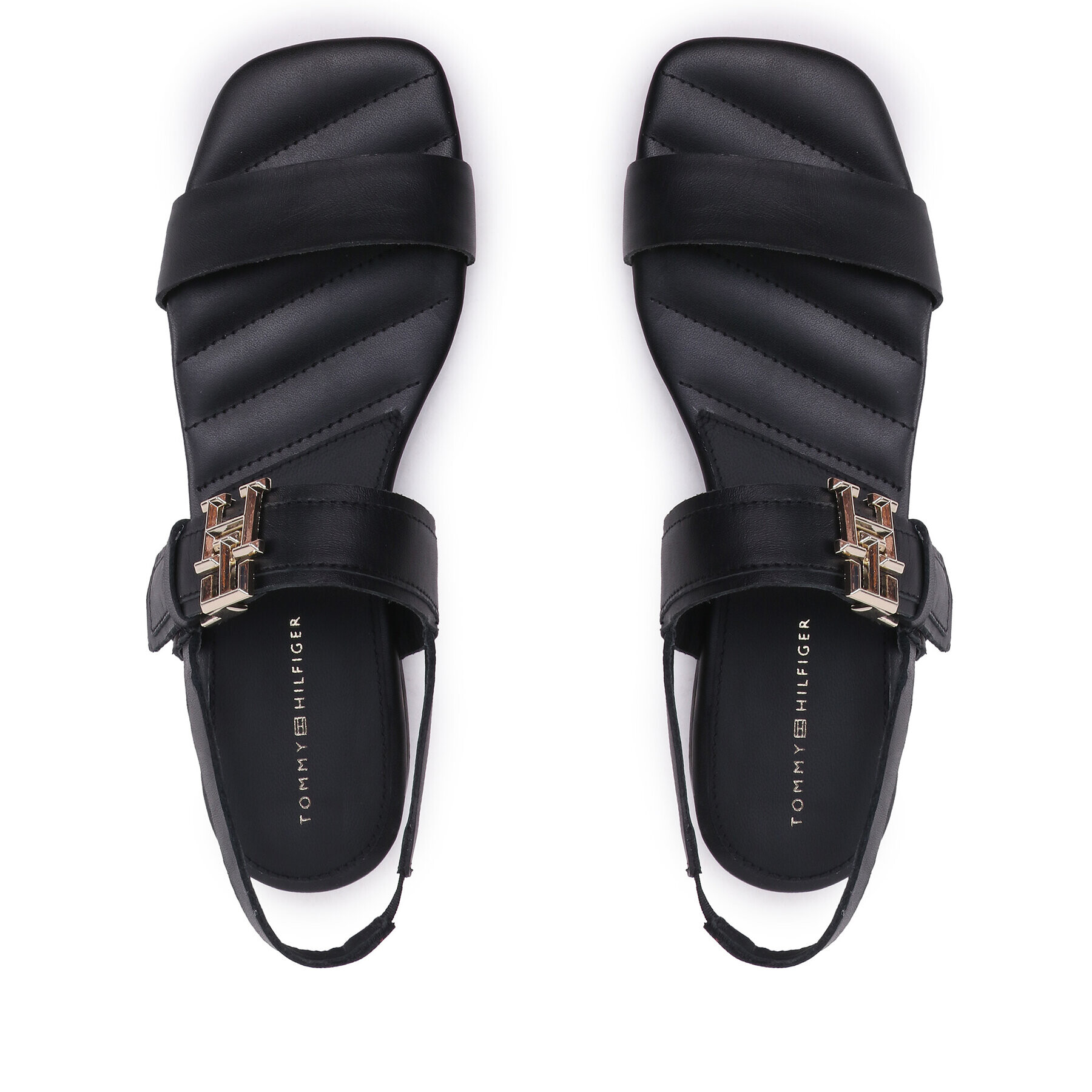 Tommy Hilfiger Сандали Hardware Flat Sandal FW0FW07094 Черен - Pepit.bg