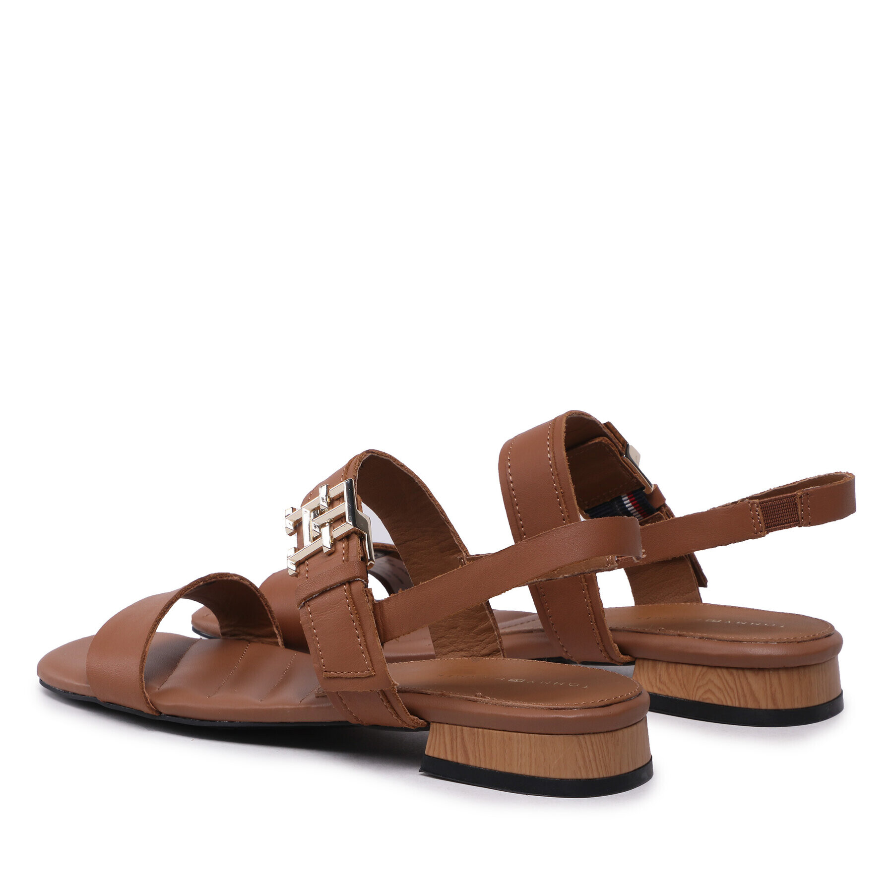 Tommy Hilfiger Сандали Hardware Flat Sandal FW0FW07094 Кафяв - Pepit.bg