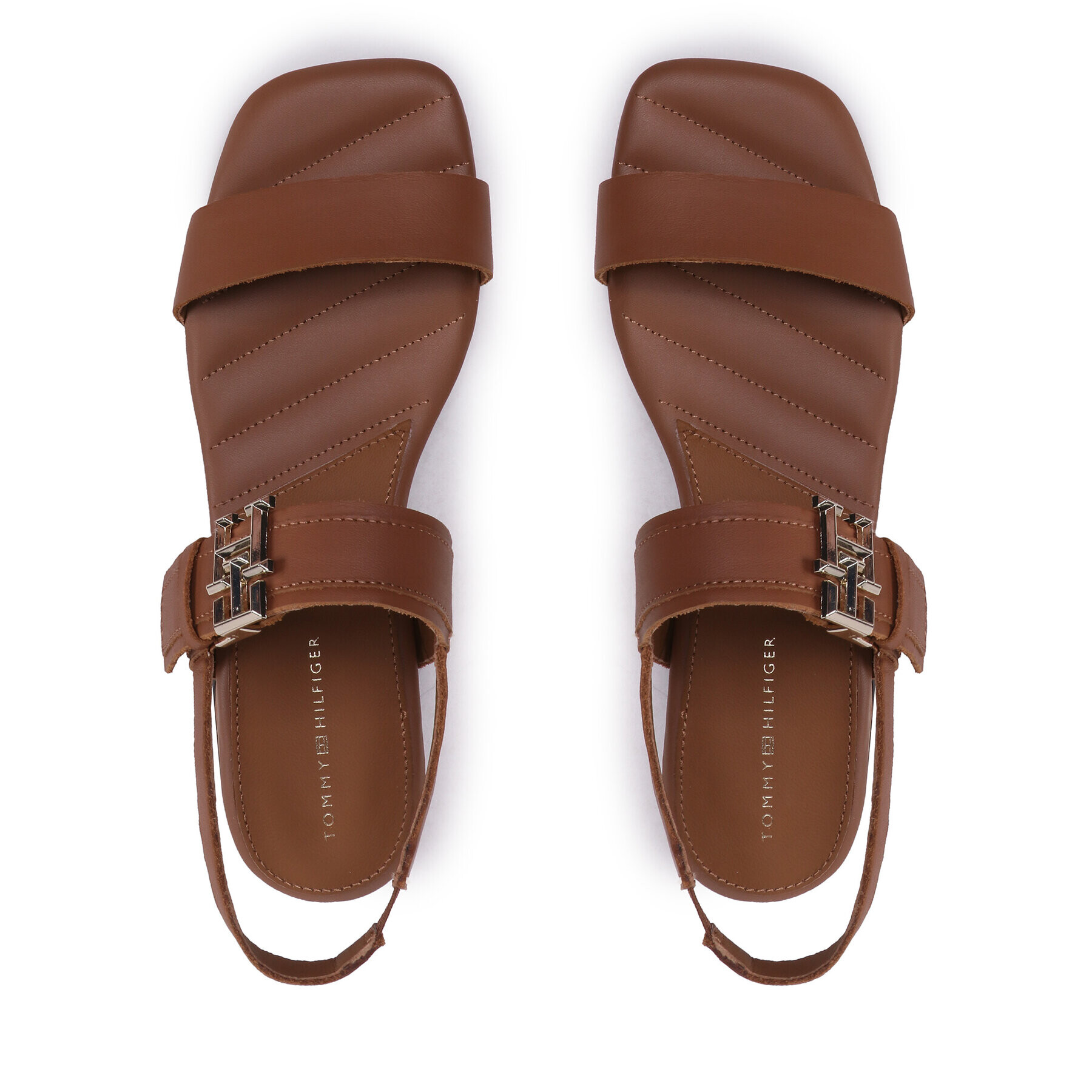 Tommy Hilfiger Сандали Hardware Flat Sandal FW0FW07094 Кафяв - Pepit.bg