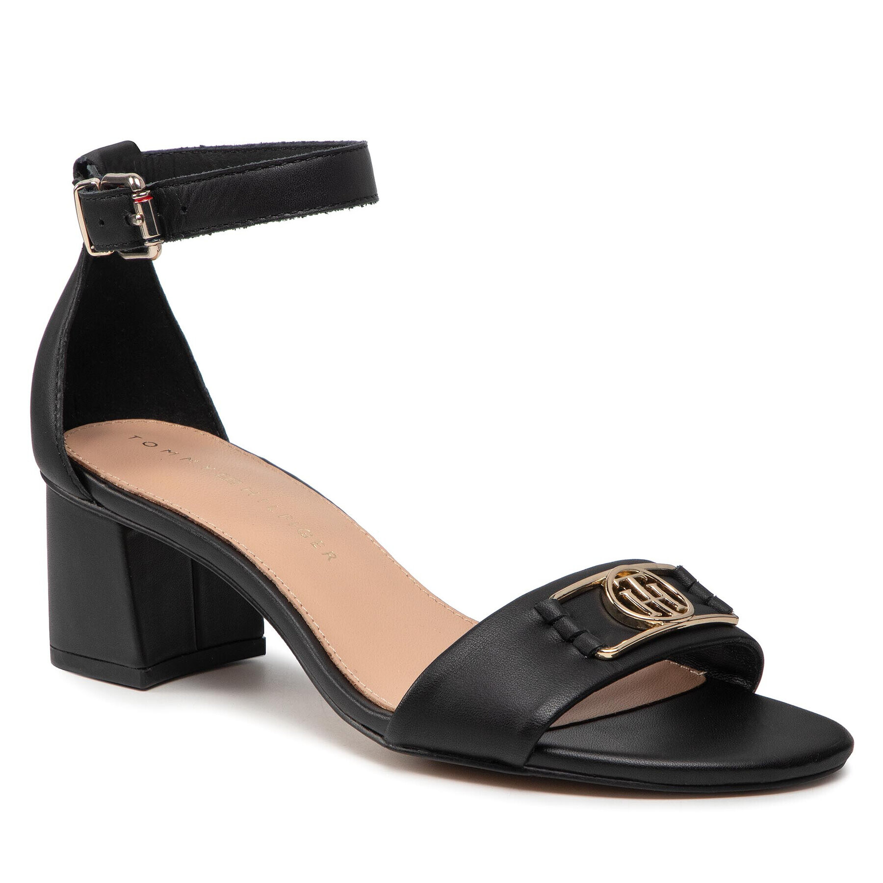 Tommy Hilfiger Сандали Hardware Mid Heel Sandal FW0FW06300 Черен - Pepit.bg