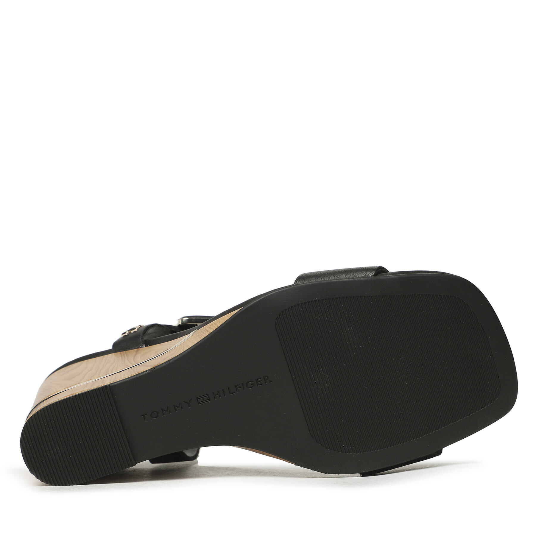 Tommy Hilfiger Сандали Hardware Wedge Sandal FW0FW07074 Черен - Pepit.bg