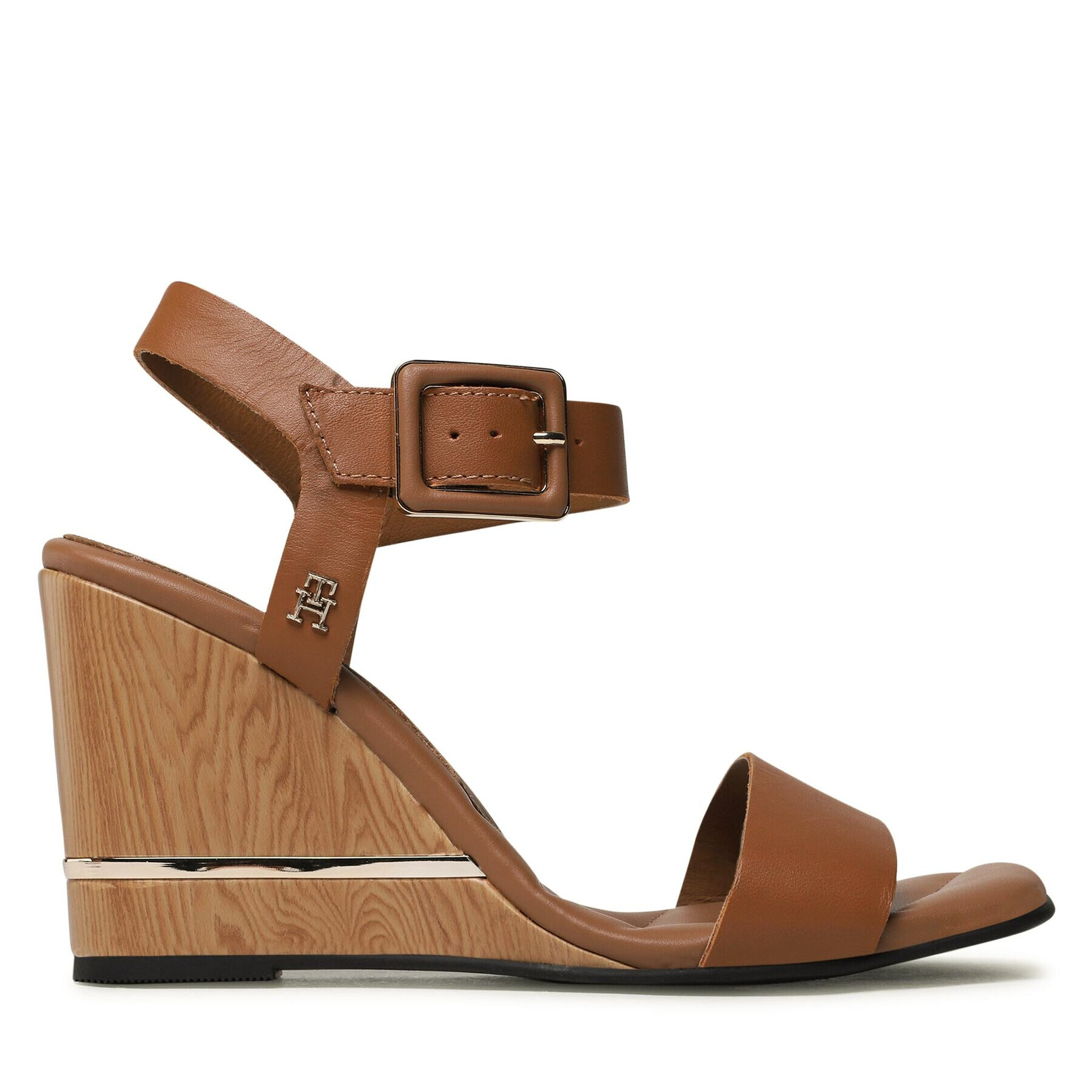 Tommy Hilfiger Сандали Hardware Wedge Sandal FW0FW07074 Кафяв - Pepit.bg