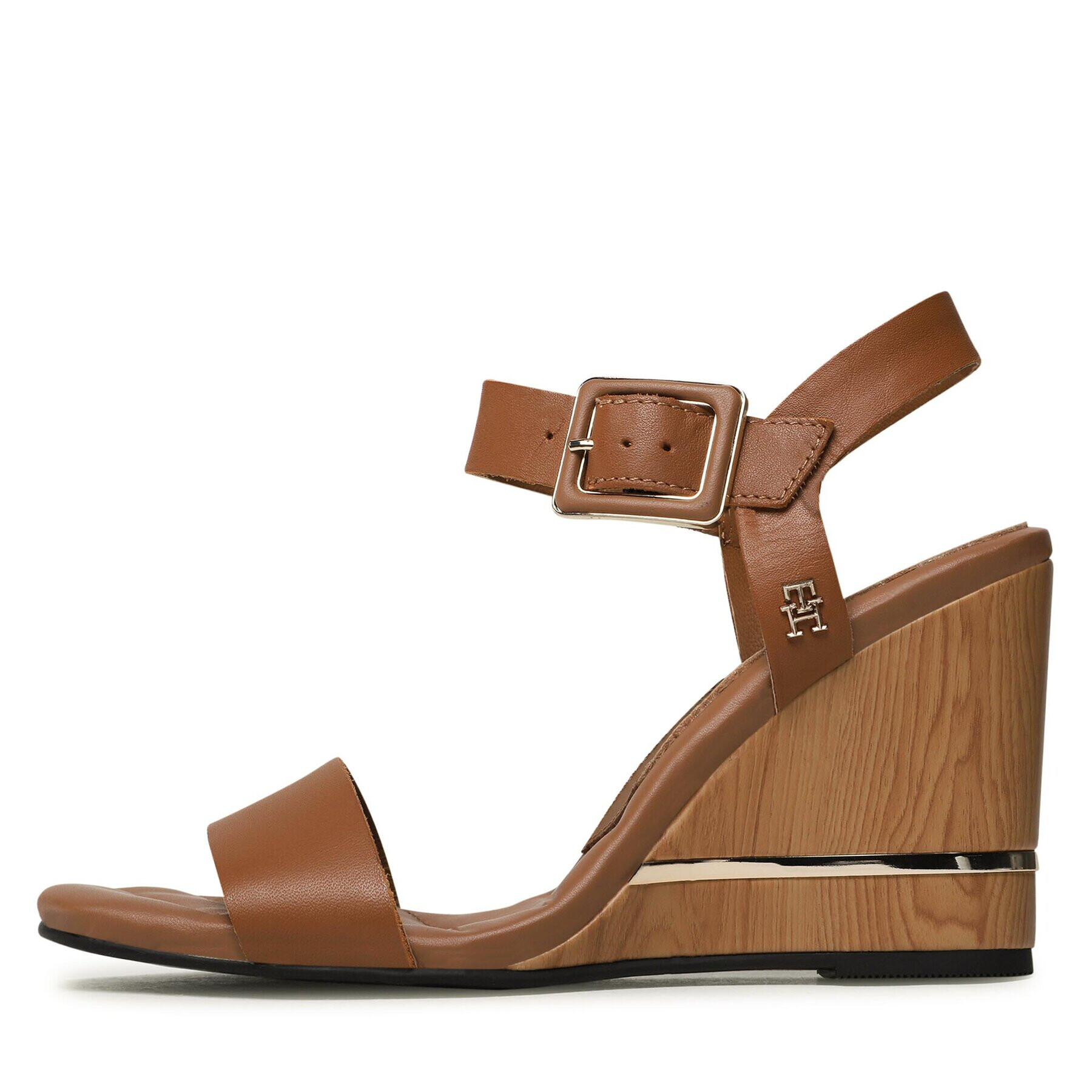 Tommy Hilfiger Сандали Hardware Wedge Sandal FW0FW07074 Кафяв - Pepit.bg