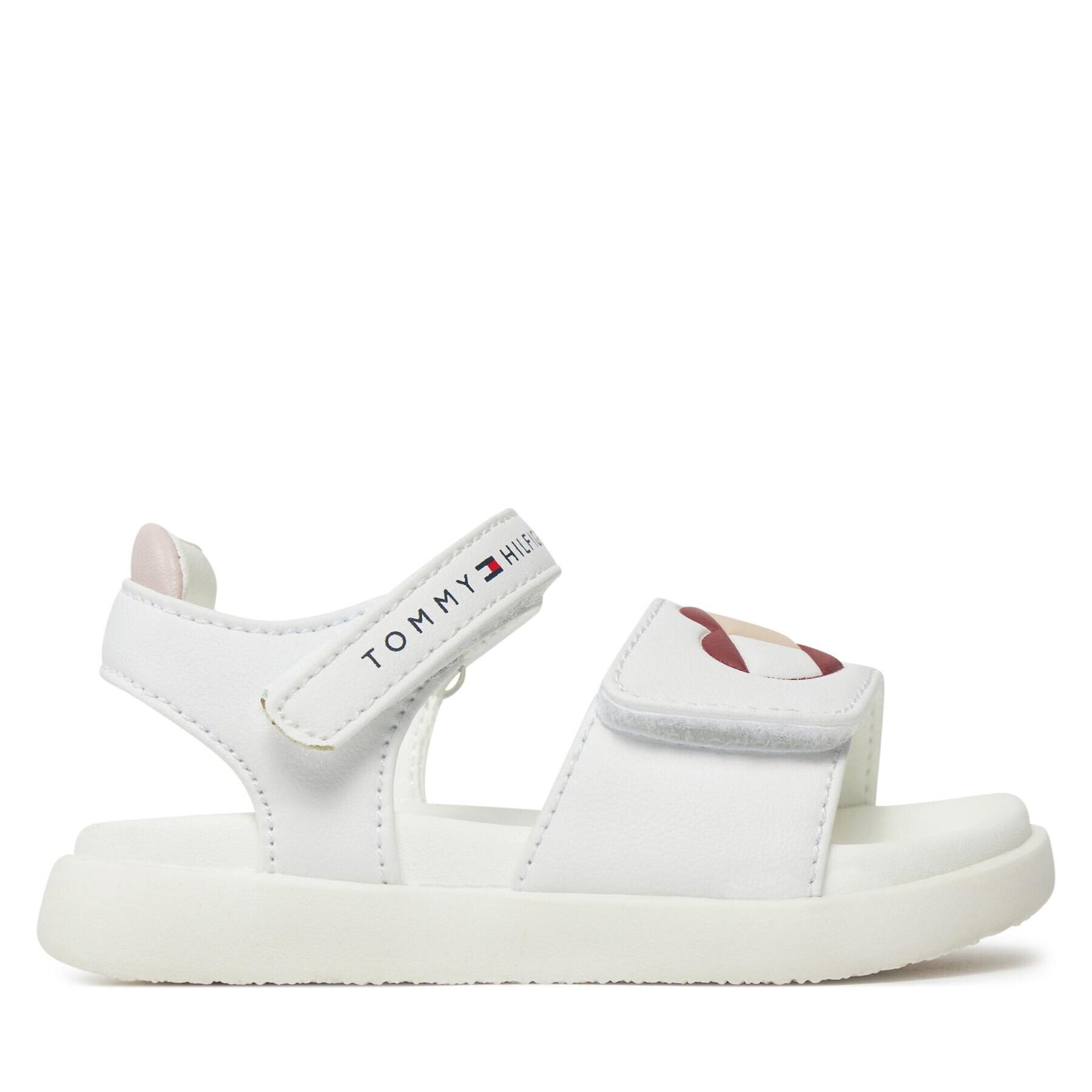 Tommy Hilfiger Сандали Heart Print Velcro Sandal T1A2-33232-0326 M Бял - Pepit.bg