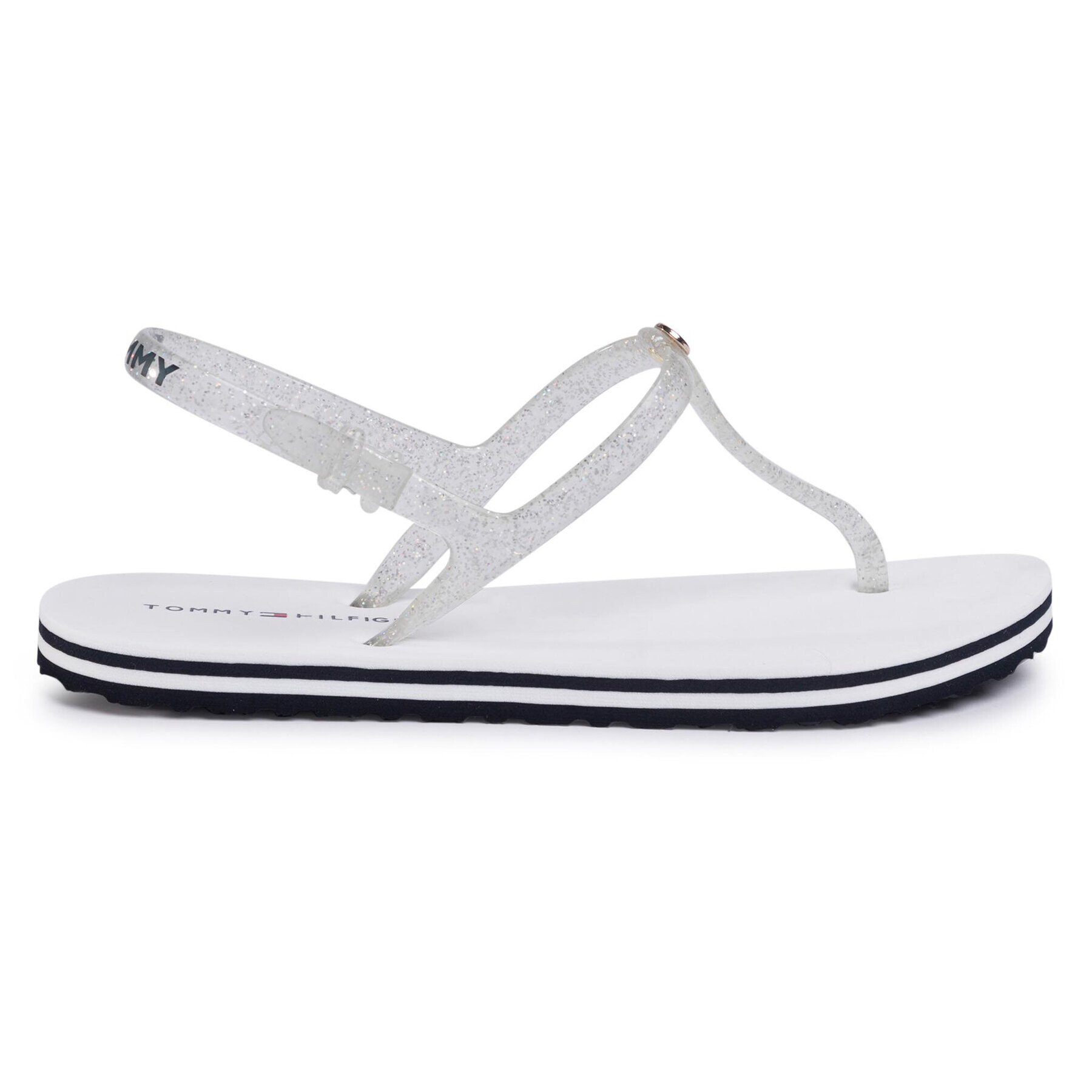 Tommy Hilfiger Сандали Irredescent Flat Beach Sandal FW0FW04796 Бял - Pepit.bg