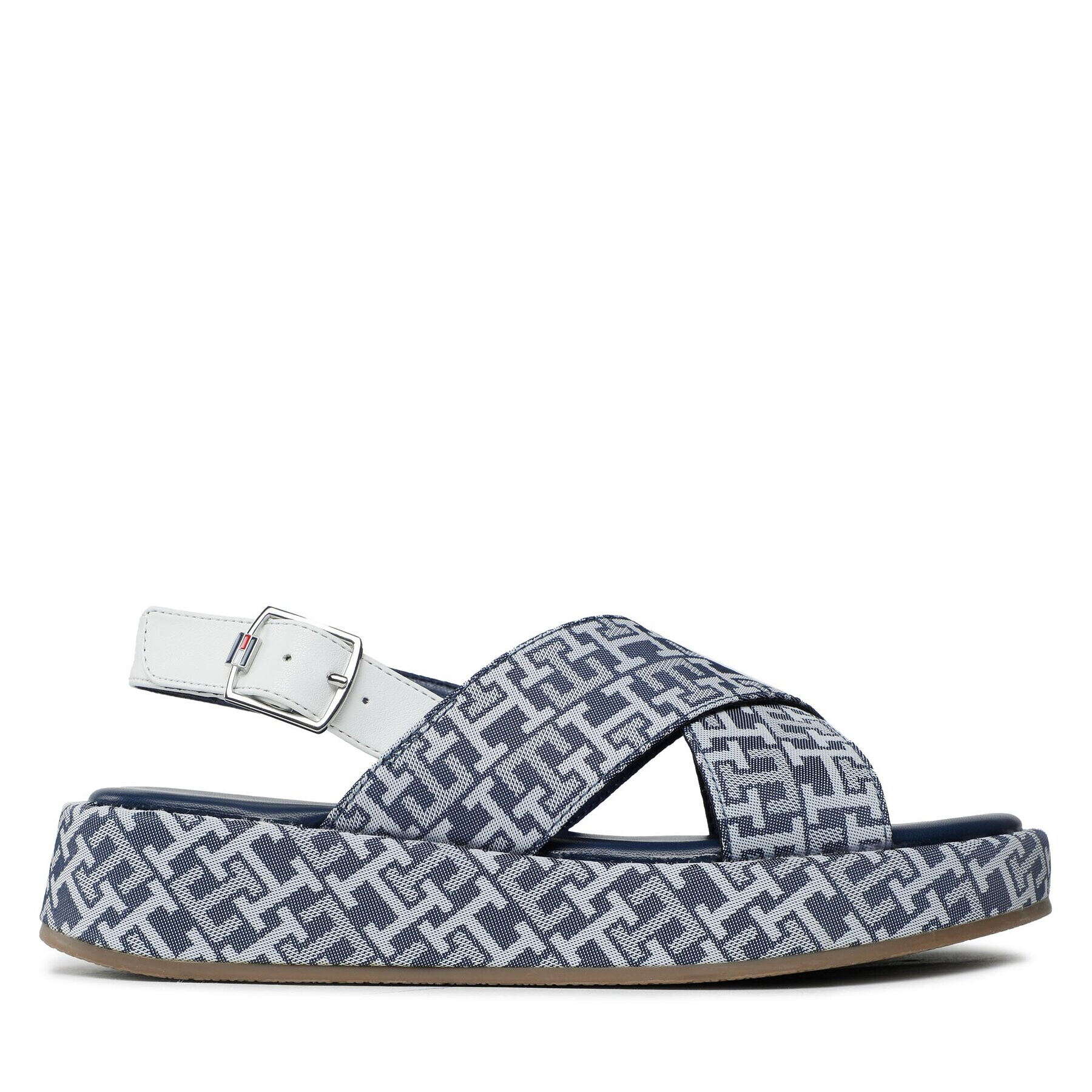 Tommy Hilfiger Сандали Logo All Over Sandal T3A2-32757-0325 S Син - Pepit.bg