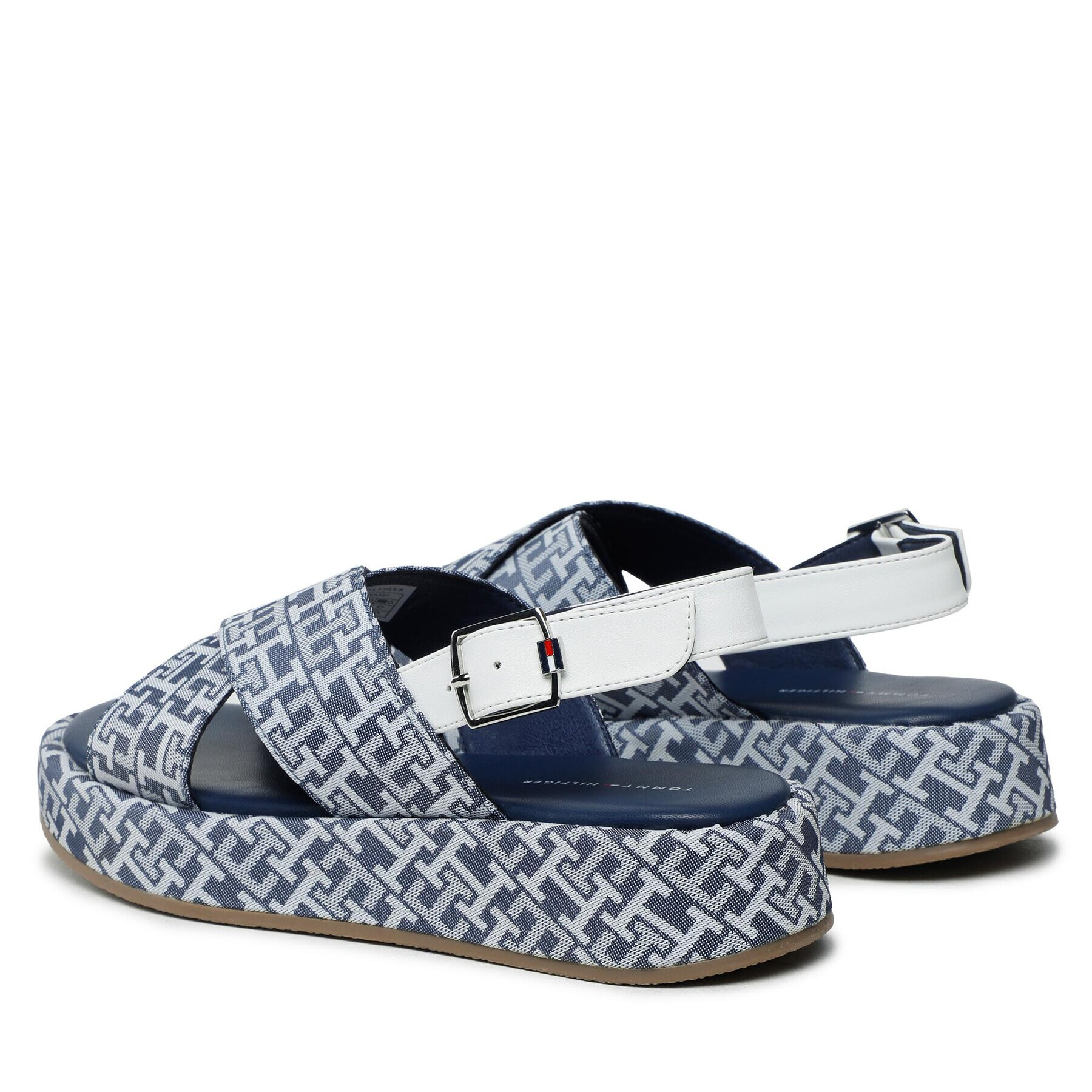 Tommy Hilfiger Сандали Logo All Over Sandal T3A2-32757-0325 S Син - Pepit.bg