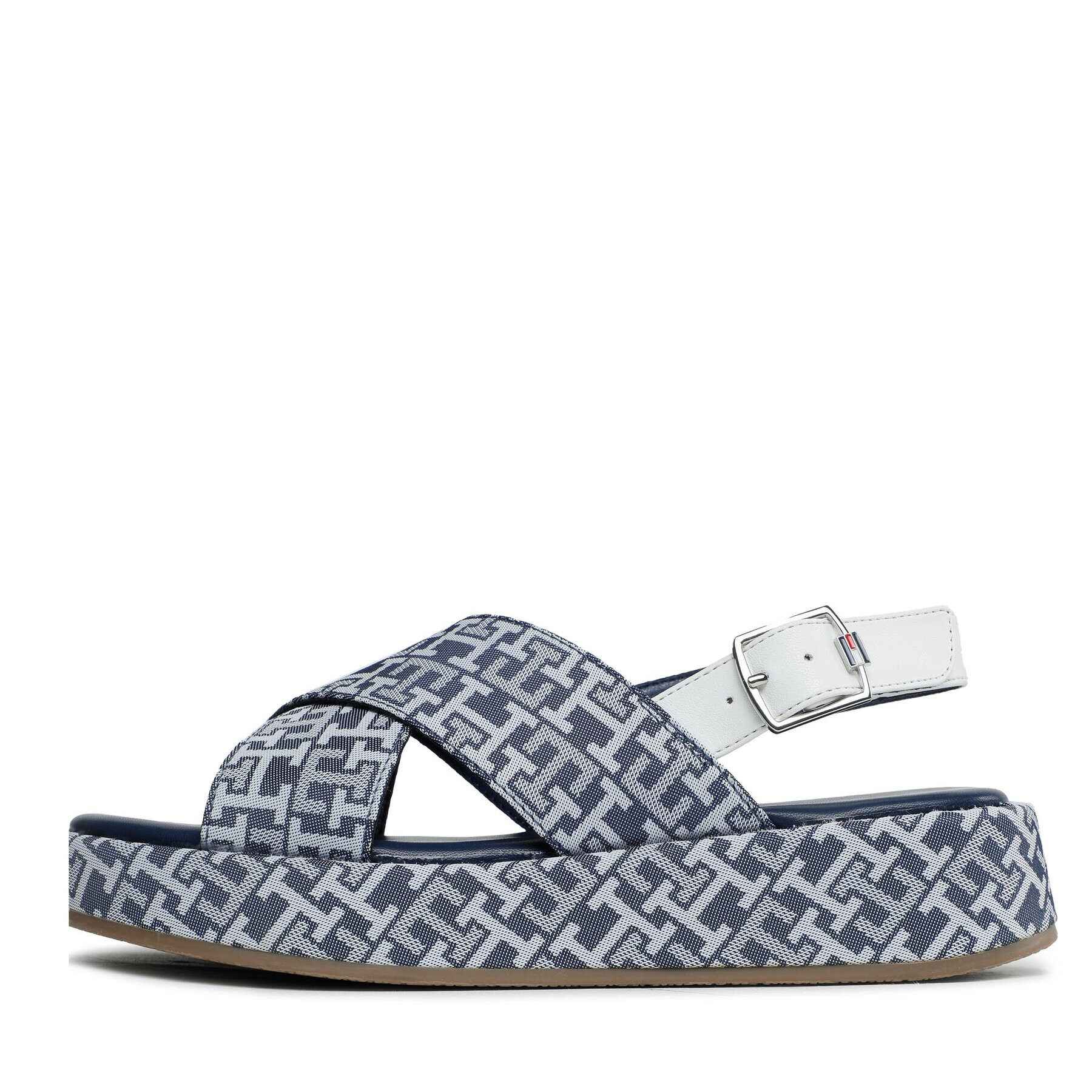 Tommy Hilfiger Сандали Logo All Over Sandal T3A2-32757-0325 S Син - Pepit.bg