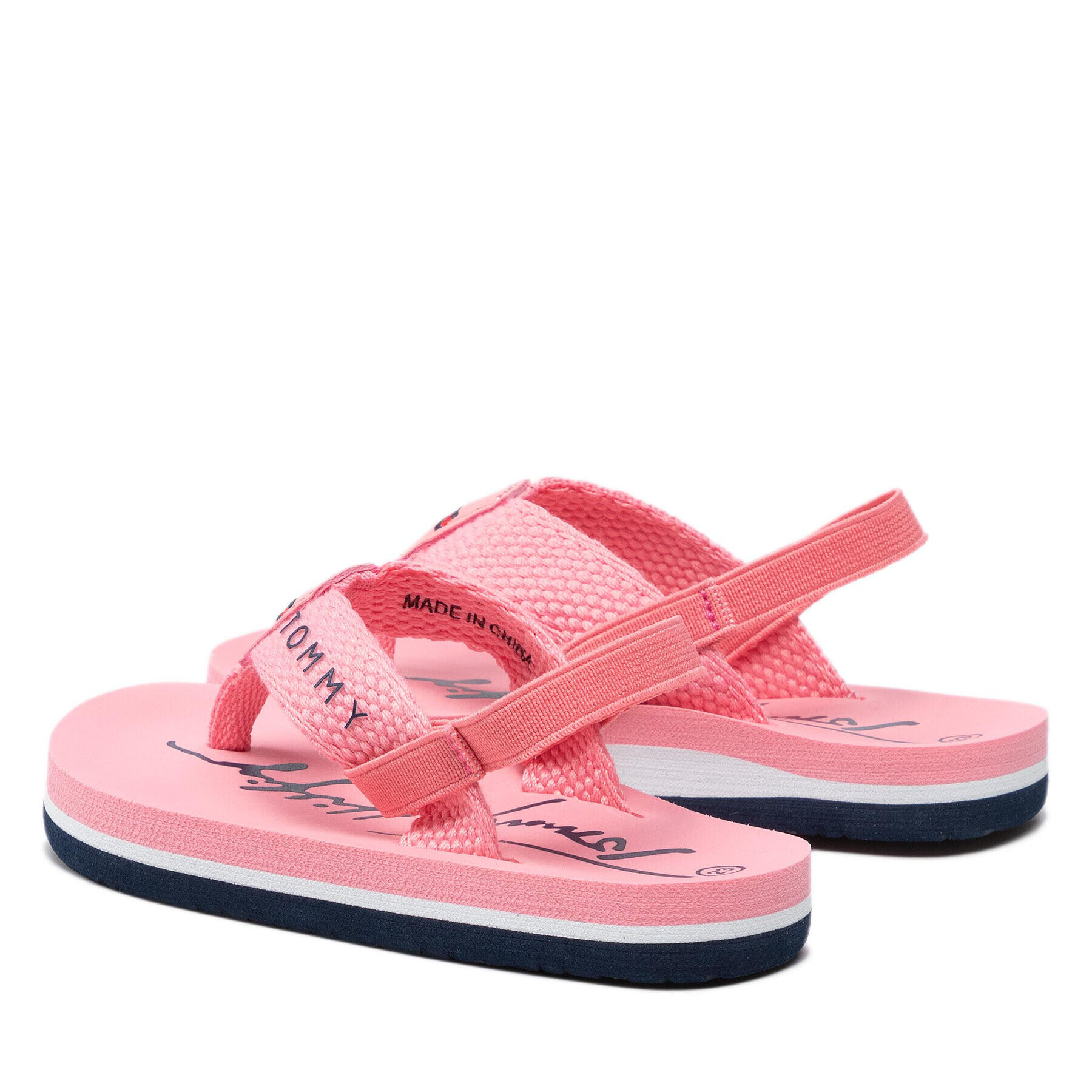 Tommy Hilfiger Сандали Logo Print Flip Flop T1A8-32199-0058 Розов - Pepit.bg