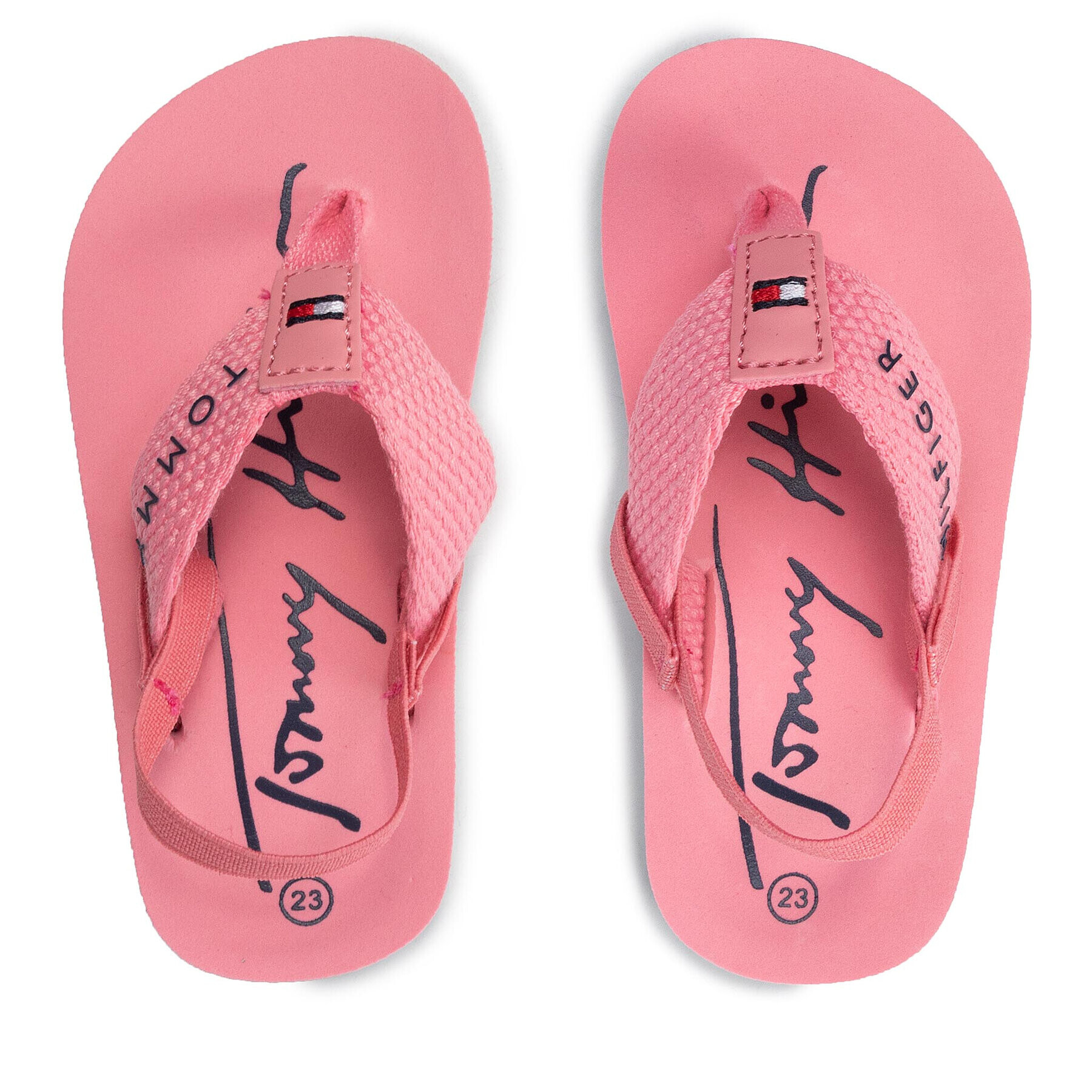 Tommy Hilfiger Сандали Logo Print Flip Flop T1A8-32199-0058 Розов - Pepit.bg