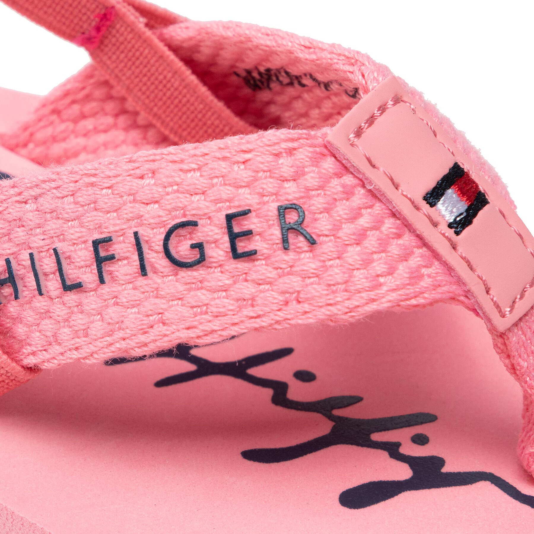 Tommy Hilfiger Сандали Logo Print Flip Flop T1A8-32199-0058 Розов - Pepit.bg