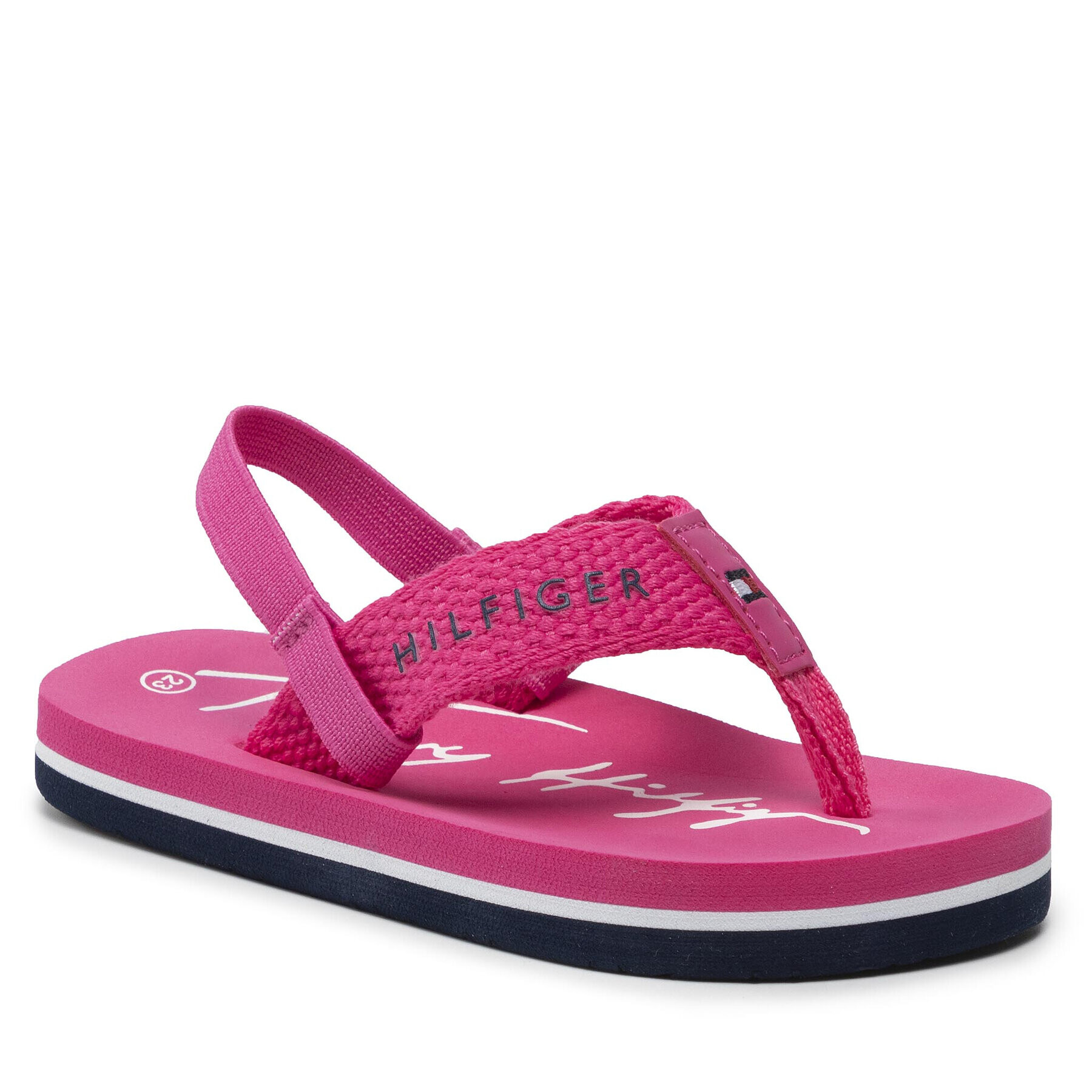 Tommy Hilfiger Сандали Logo Print Flip Flop T1A8-32199-0058 Розов - Pepit.bg