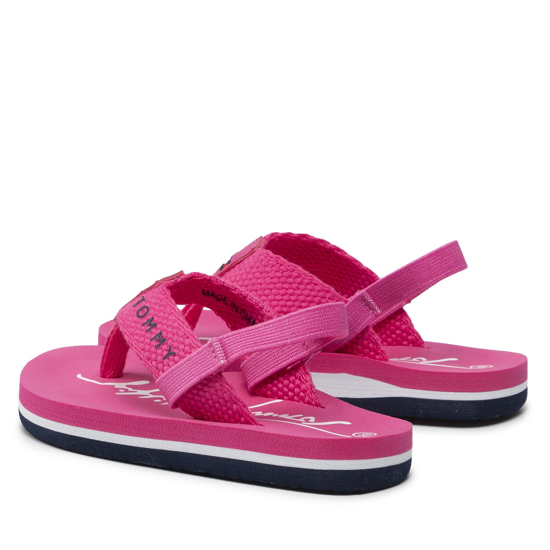 Tommy Hilfiger Сандали Logo Print Flip Flop T1A8-32199-0058 Розов - Pepit.bg