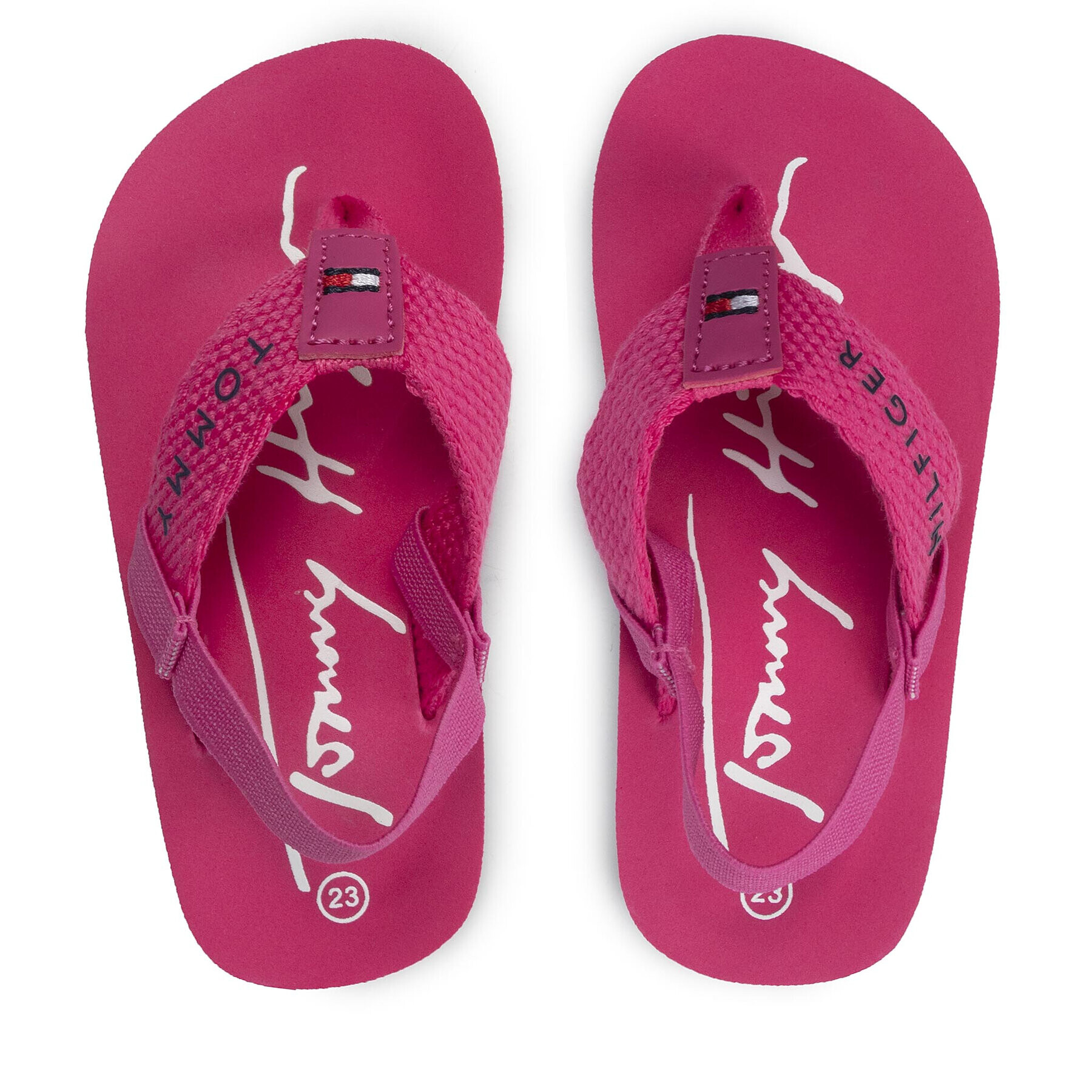 Tommy Hilfiger Сандали Logo Print Flip Flop T1A8-32199-0058 Розов - Pepit.bg