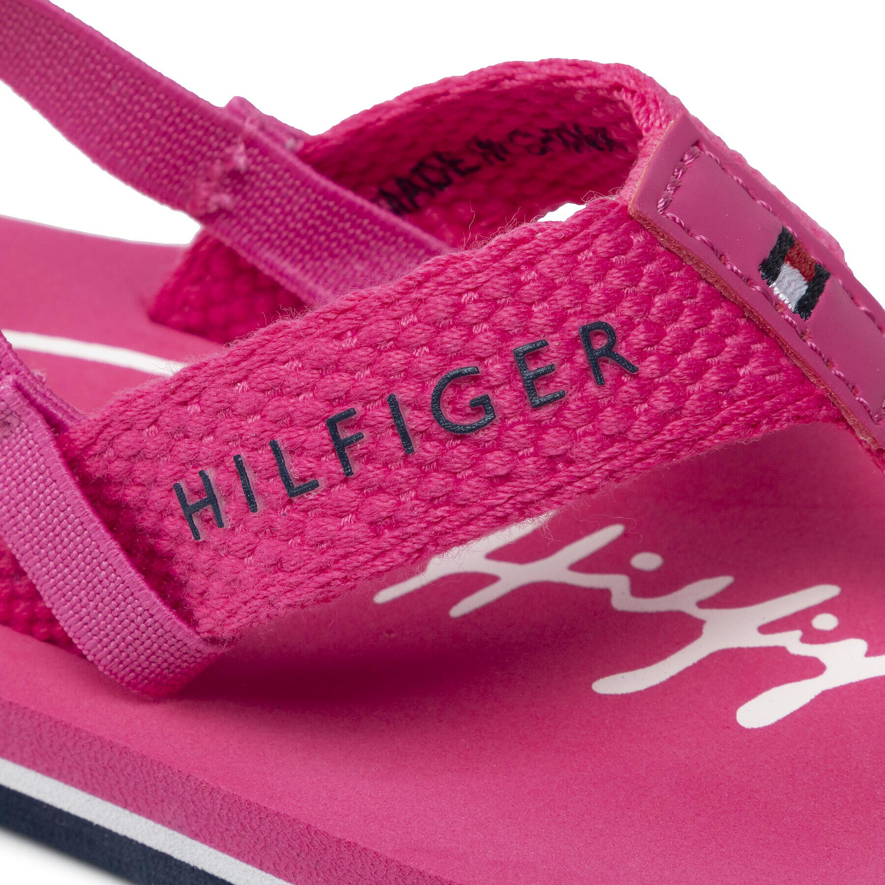 Tommy Hilfiger Сандали Logo Print Flip Flop T1A8-32199-0058 Розов - Pepit.bg