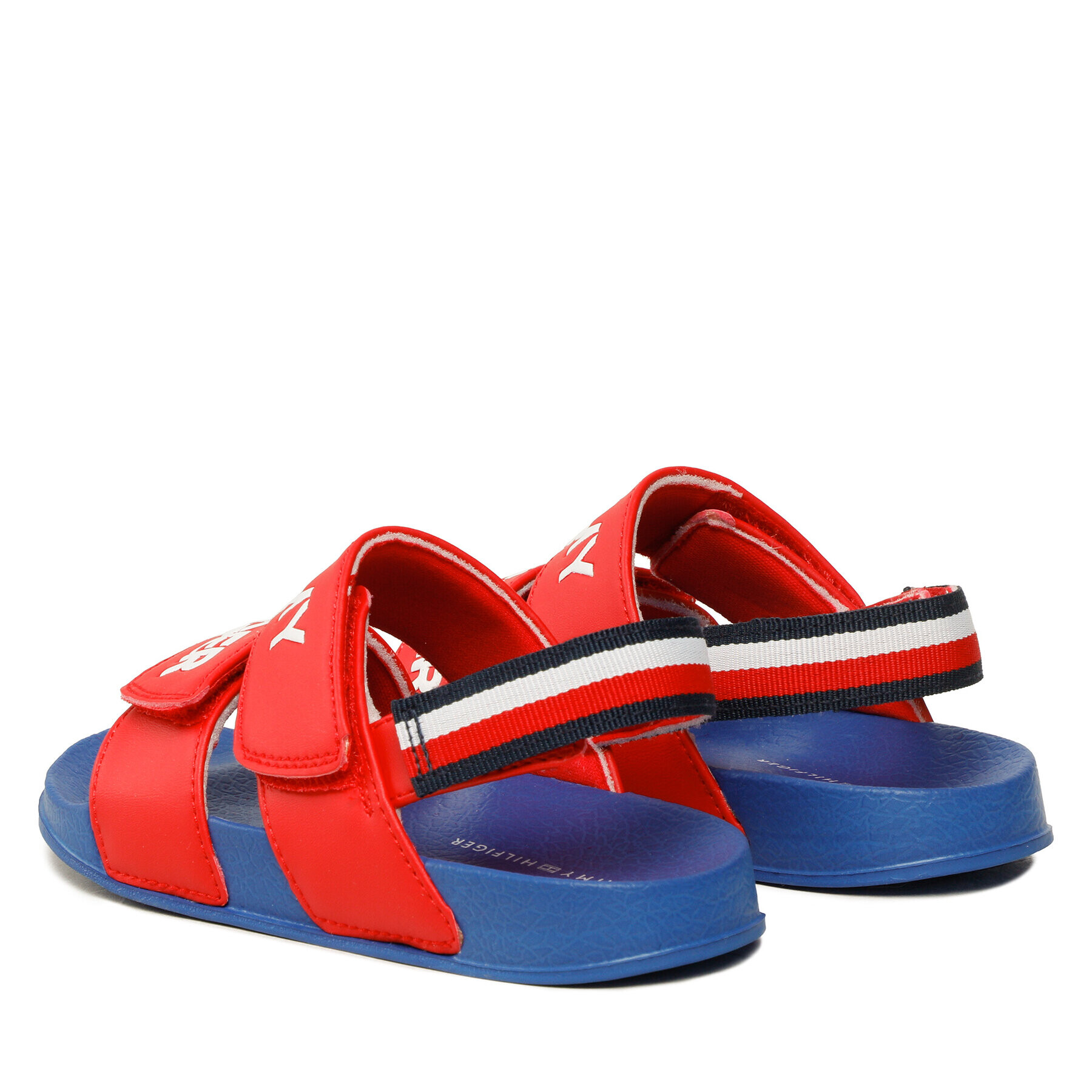 Tommy Hilfiger Сандали Logo Velcro Sandal T1B2-32927-1172 S Червен - Pepit.bg