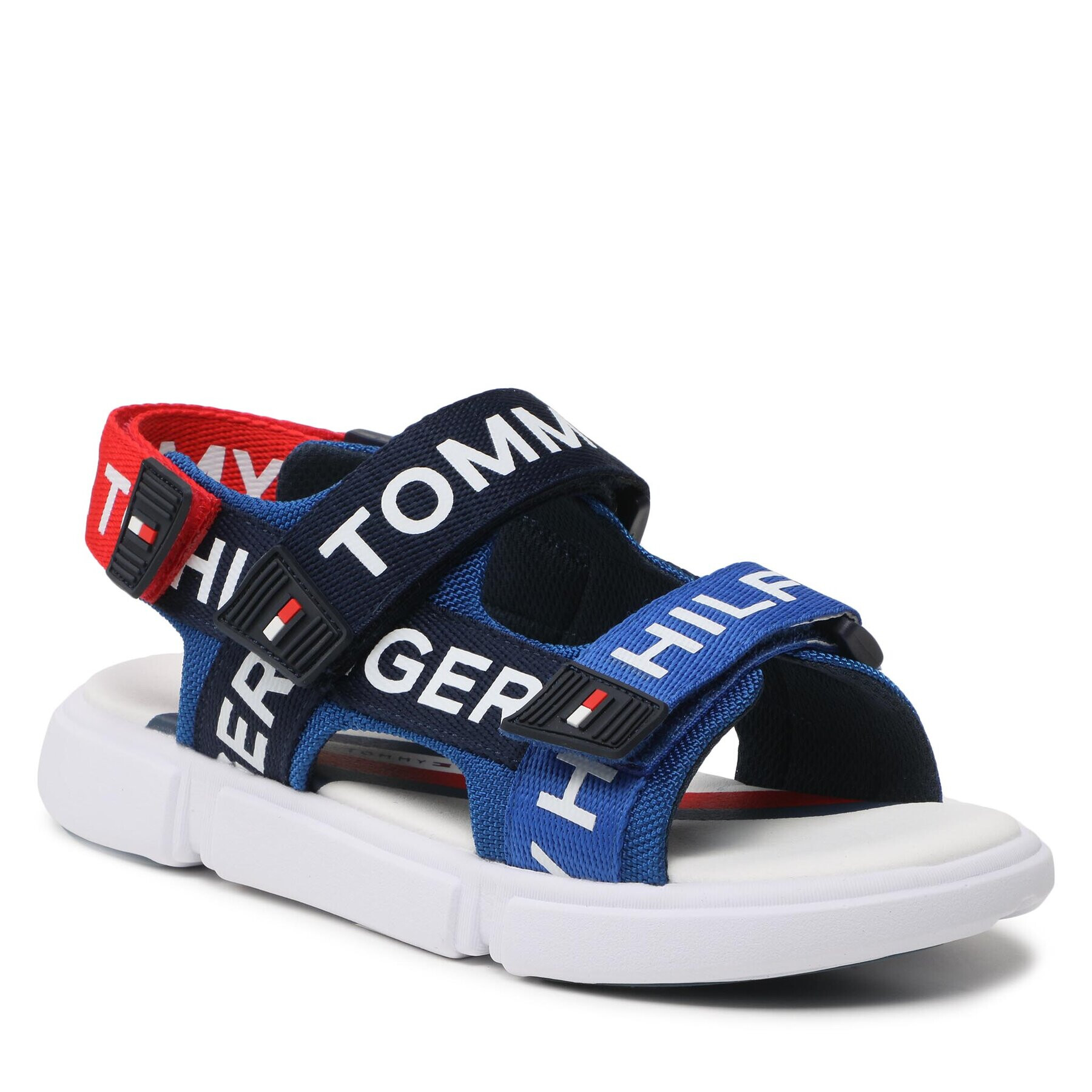 Tommy Hilfiger Сандали Logo Velcro Sandal T3X2-32910-1590 S Тъмносин - Pepit.bg