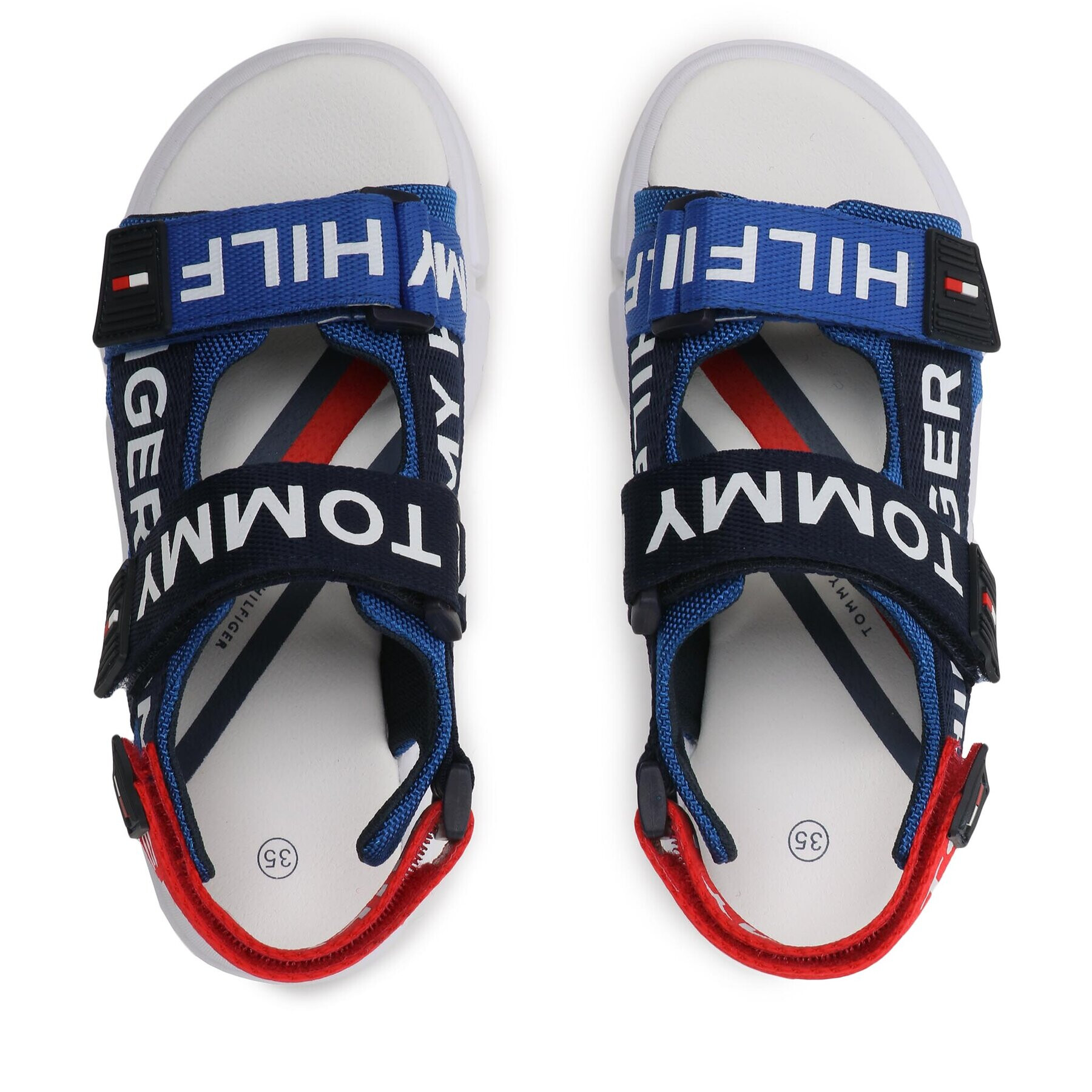 Tommy Hilfiger Сандали Logo Velcro Sandal T3X2-32910-1590 S Тъмносин - Pepit.bg