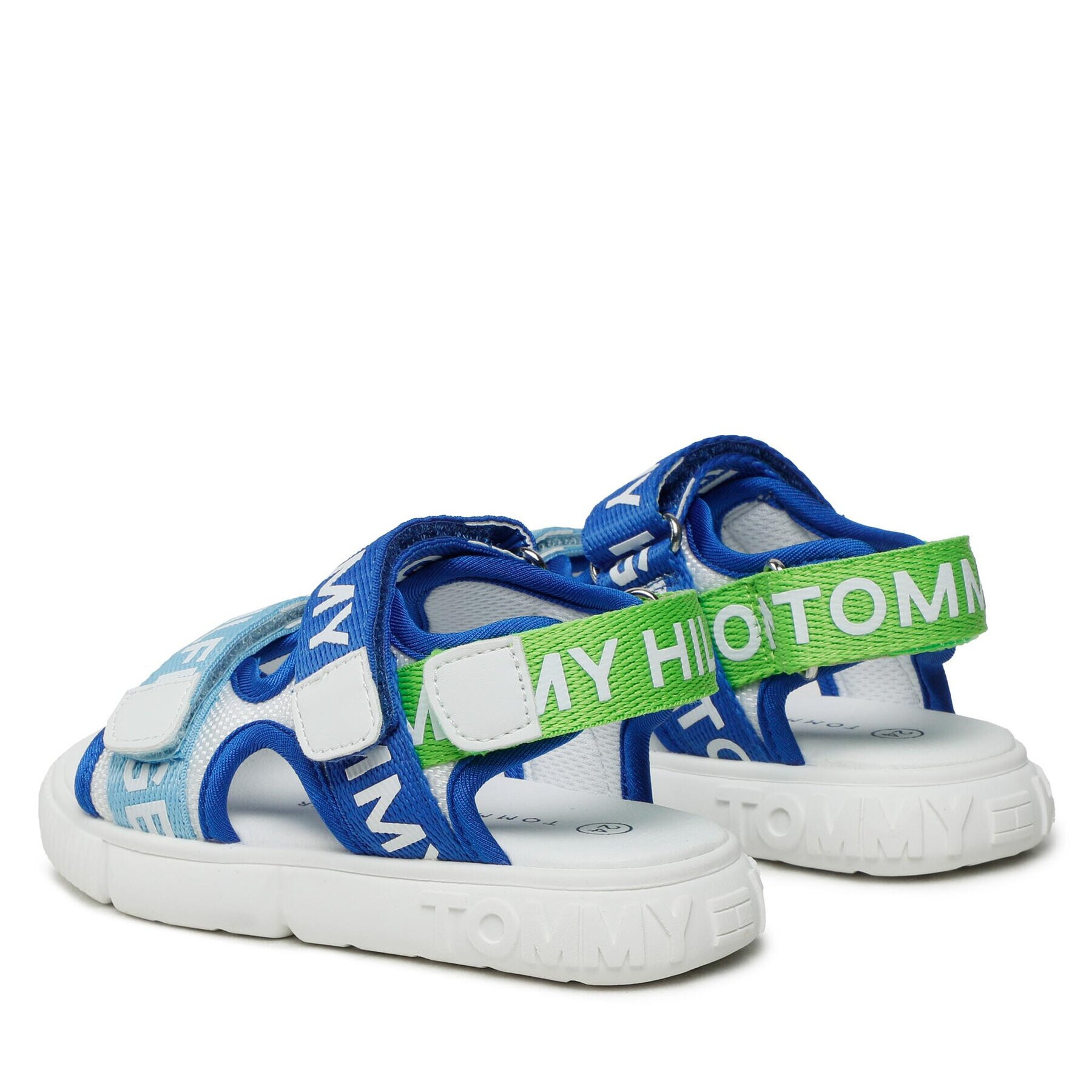 Tommy Hilfiger Сандали Logo Velcro T1X2-32899-1590 S Син - Pepit.bg