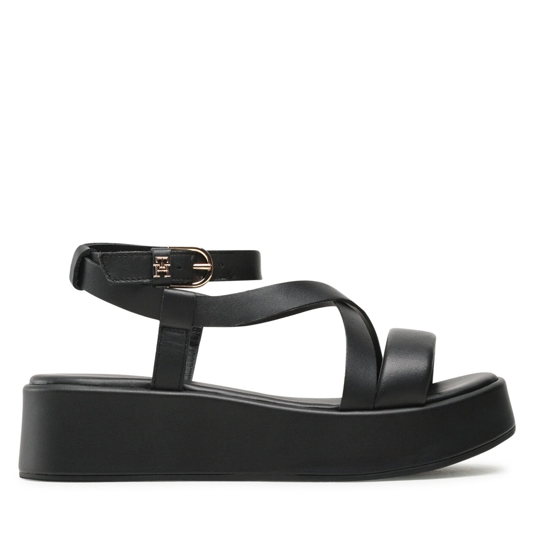 Tommy Hilfiger Сандали New Flatform Strap FW0FW07245 Черен - Pepit.bg