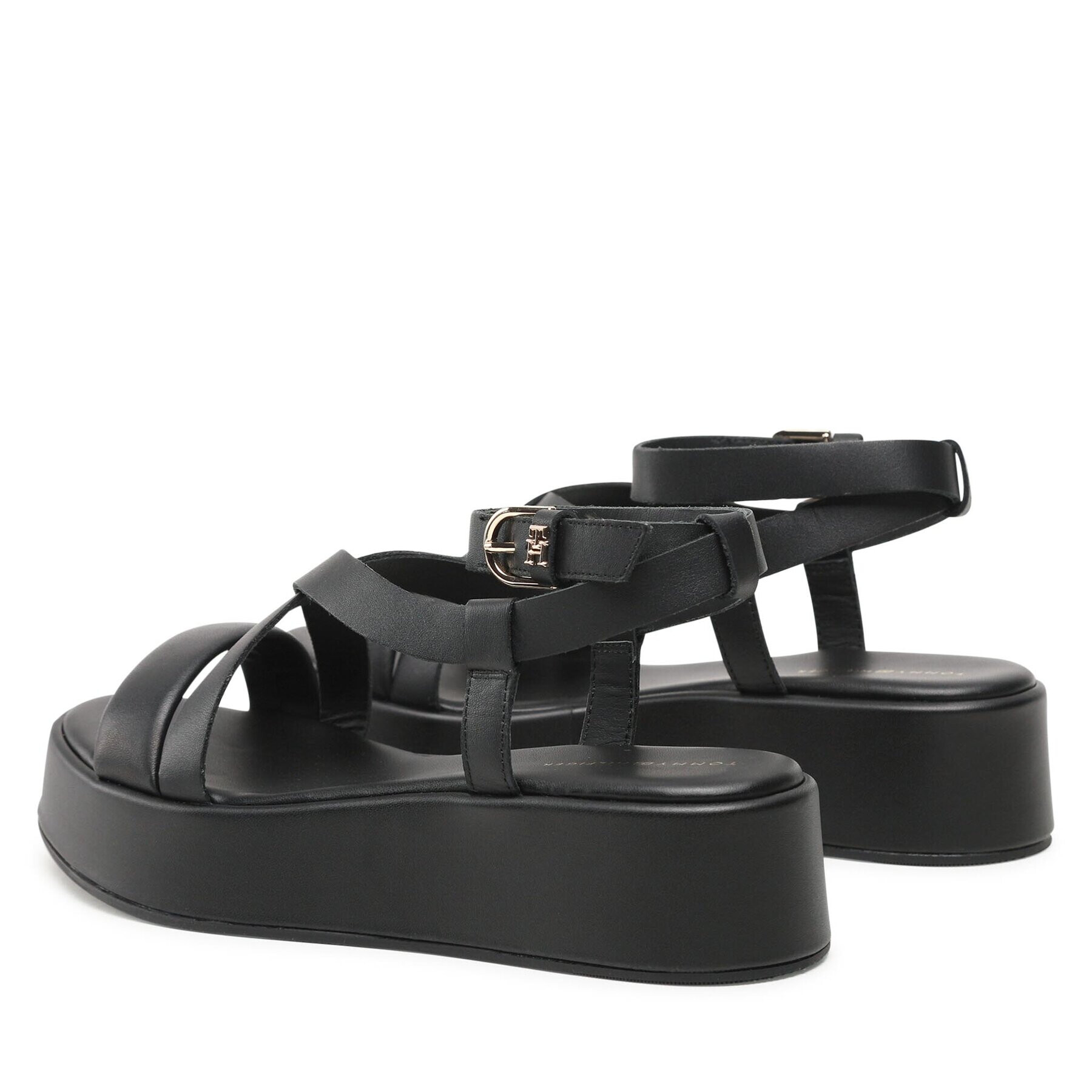 Tommy Hilfiger Сандали New Flatform Strap FW0FW07245 Черен - Pepit.bg