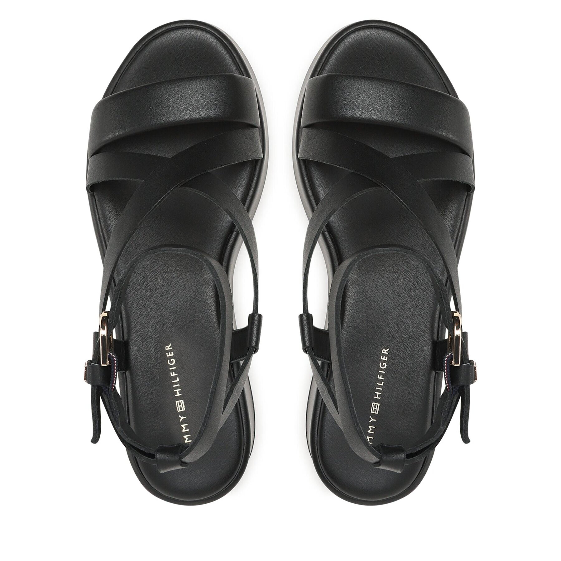 Tommy Hilfiger Сандали New Flatform Strap FW0FW07245 Черен - Pepit.bg