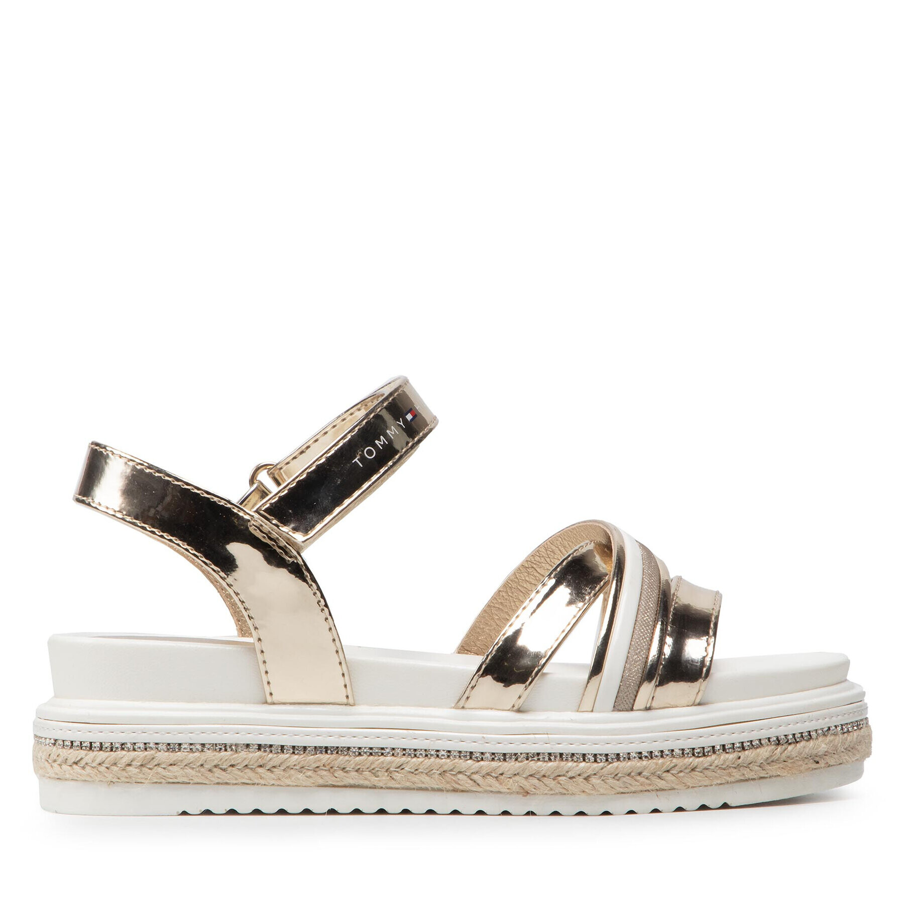 Tommy Hilfiger Сандали Platform Velcro Sandal Platform T3A2-32177-0567 M Златист - Pepit.bg