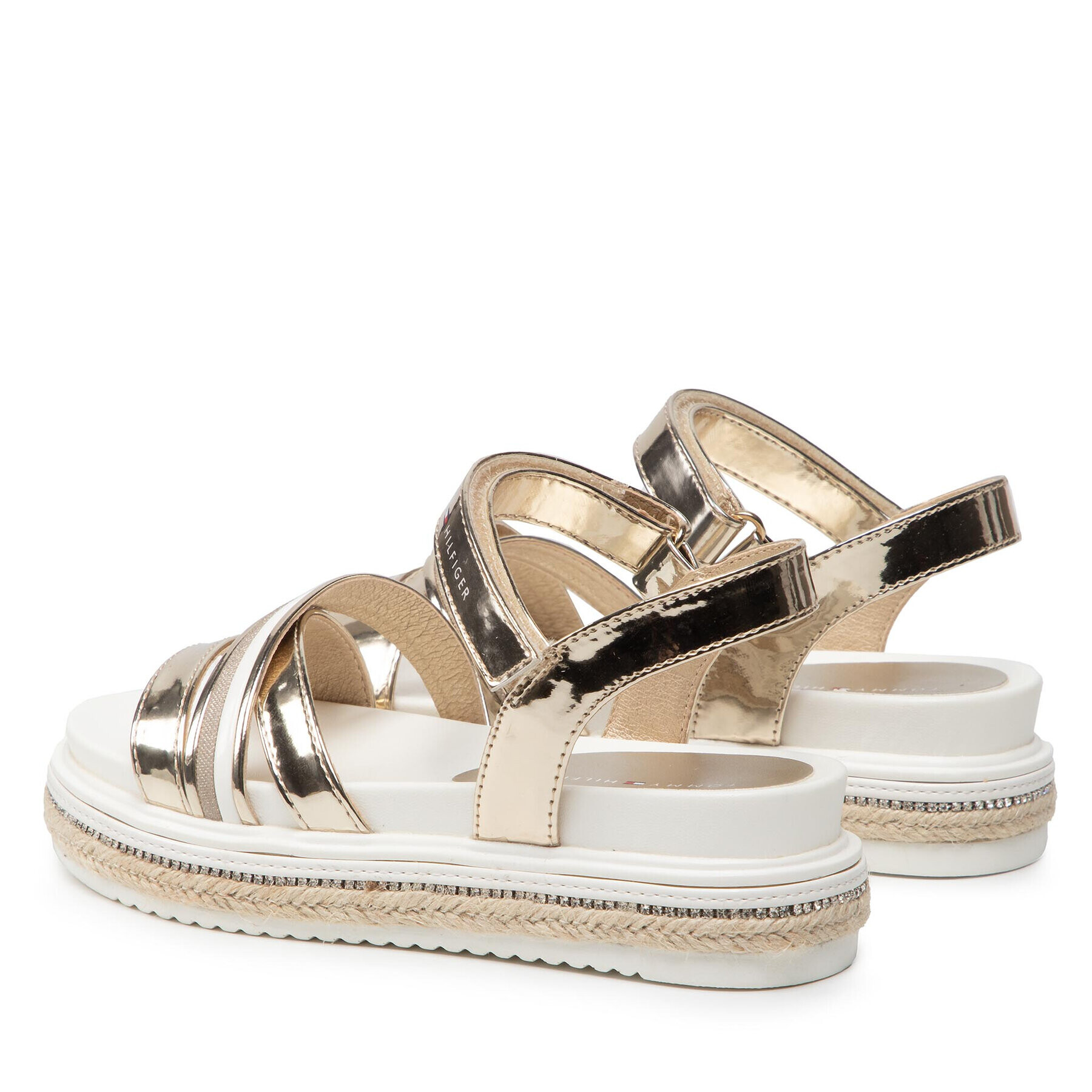 Tommy Hilfiger Сандали Platform Velcro Sandal Platform T3A2-32177-0567 M Златист - Pepit.bg