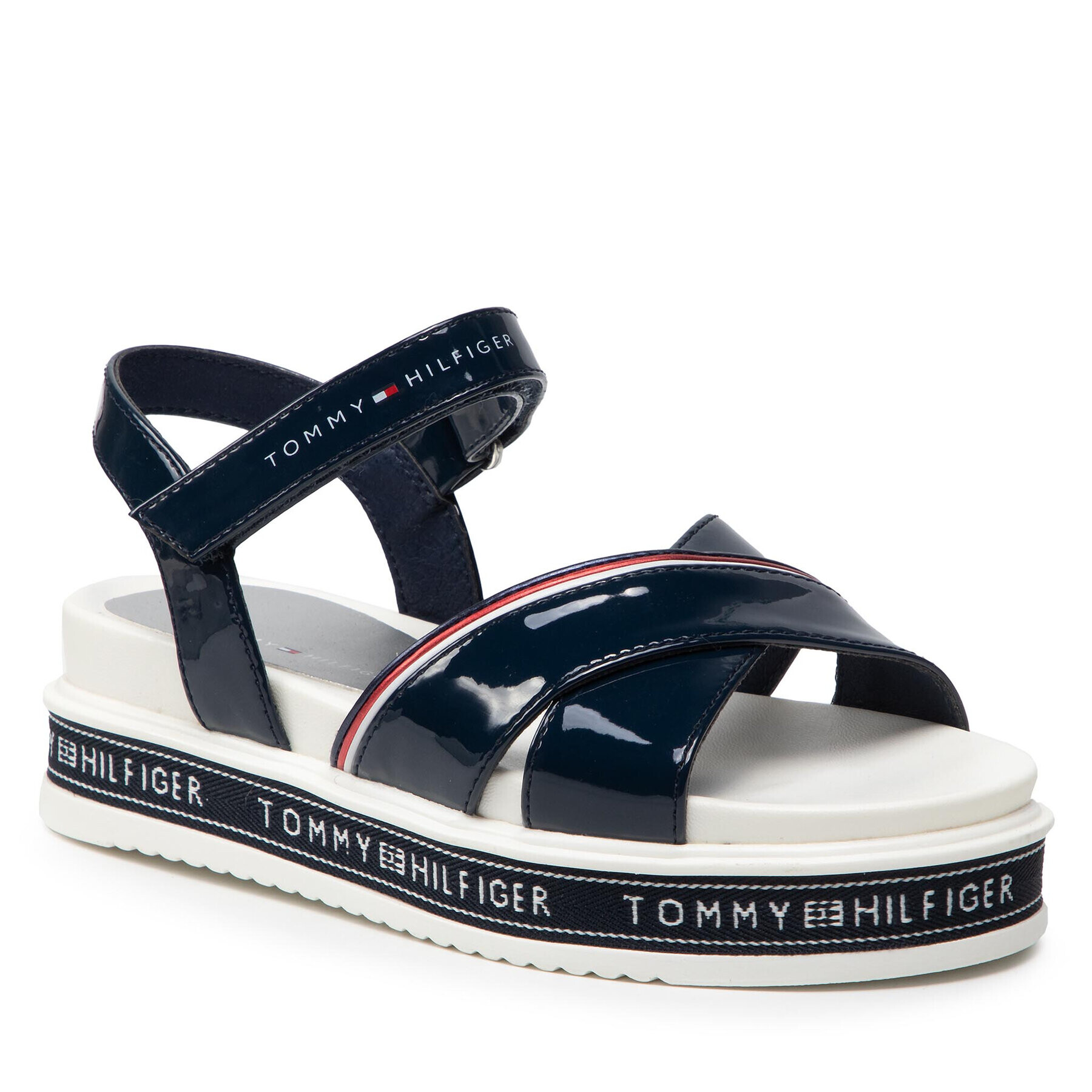 Tommy Hilfiger Сандали Platform Velcro Sandal T3A2-32178-0774 M Тъмносин - Pepit.bg