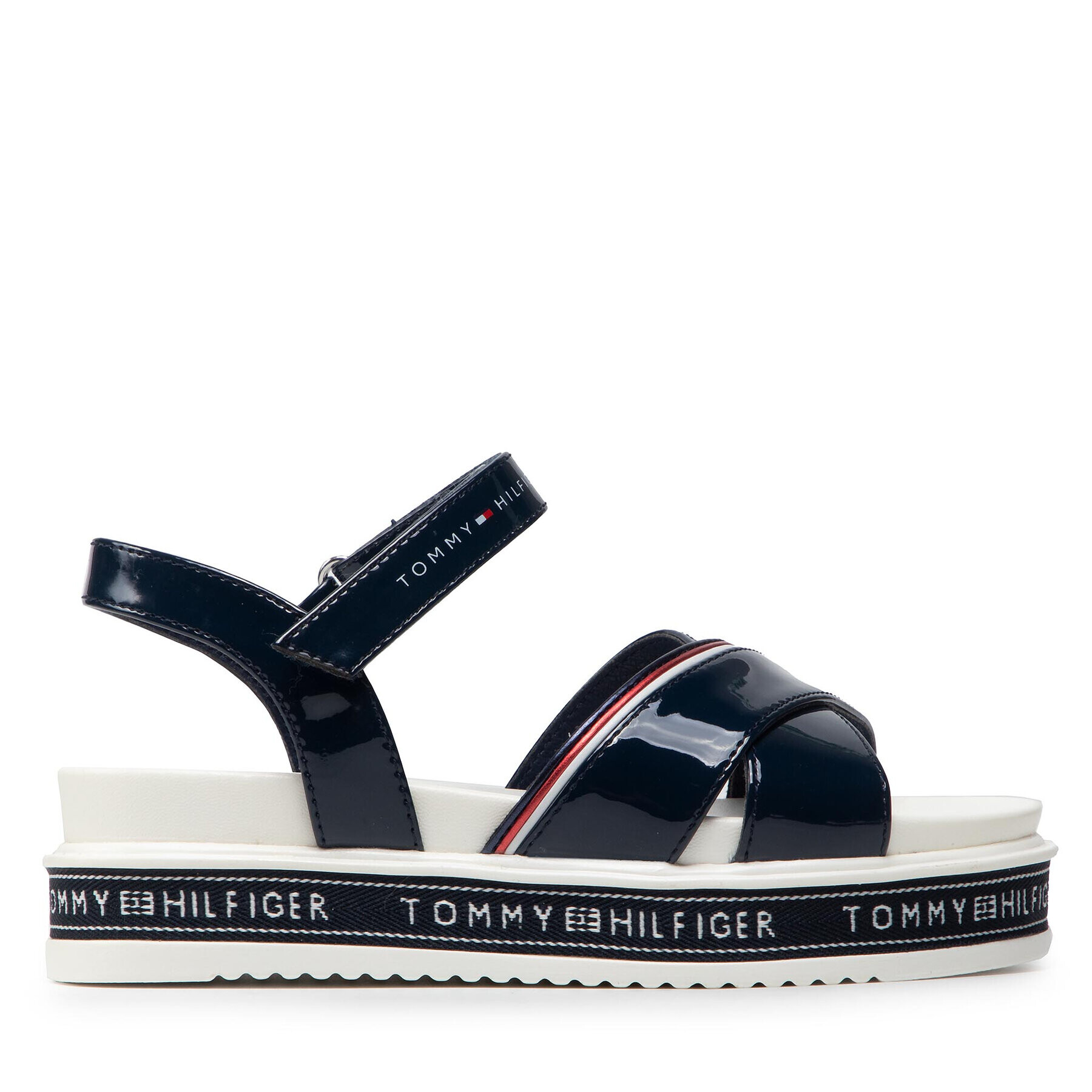 Tommy Hilfiger Сандали Platform Velcro Sandal T3A2-32178-0774 M Тъмносин - Pepit.bg