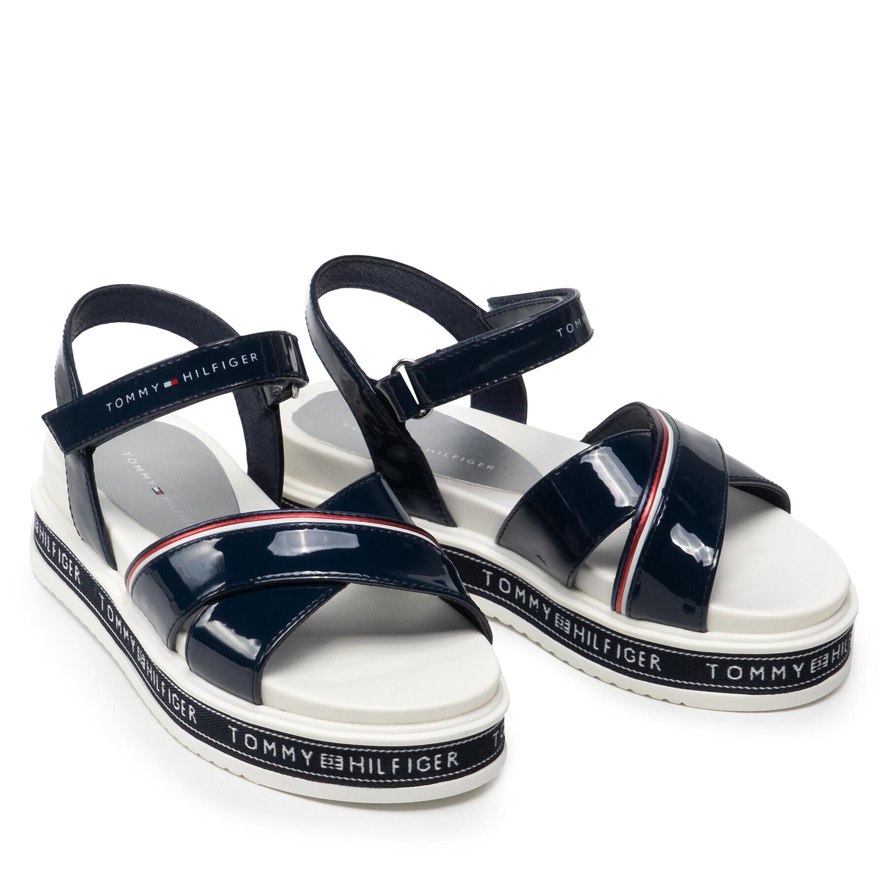 Tommy Hilfiger Сандали Platform Velcro Sandal T3A2-32178-0774 M Тъмносин - Pepit.bg