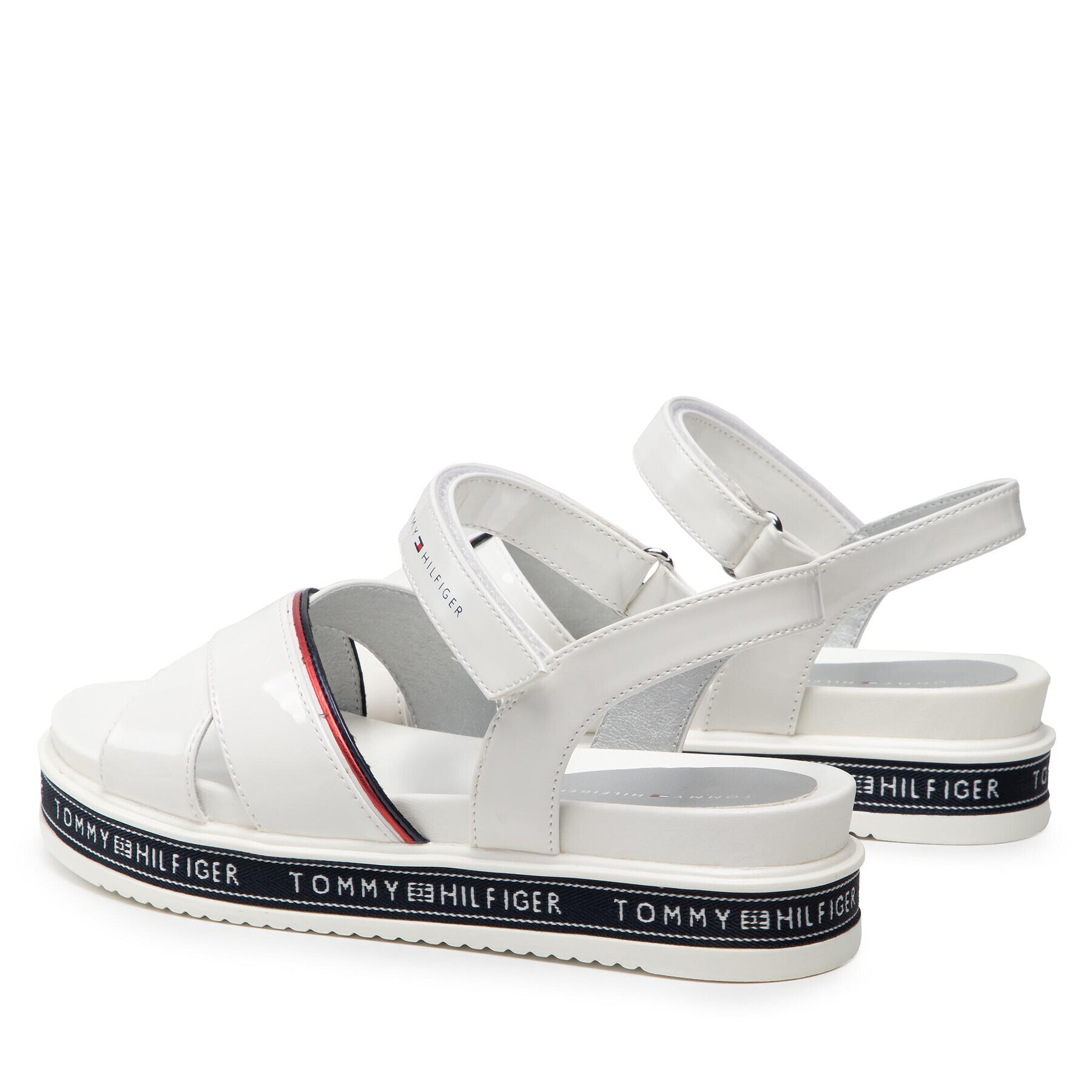 Tommy Hilfiger Сандали Platform Velcro Sandal T3A2-32178-0774 S Бял - Pepit.bg