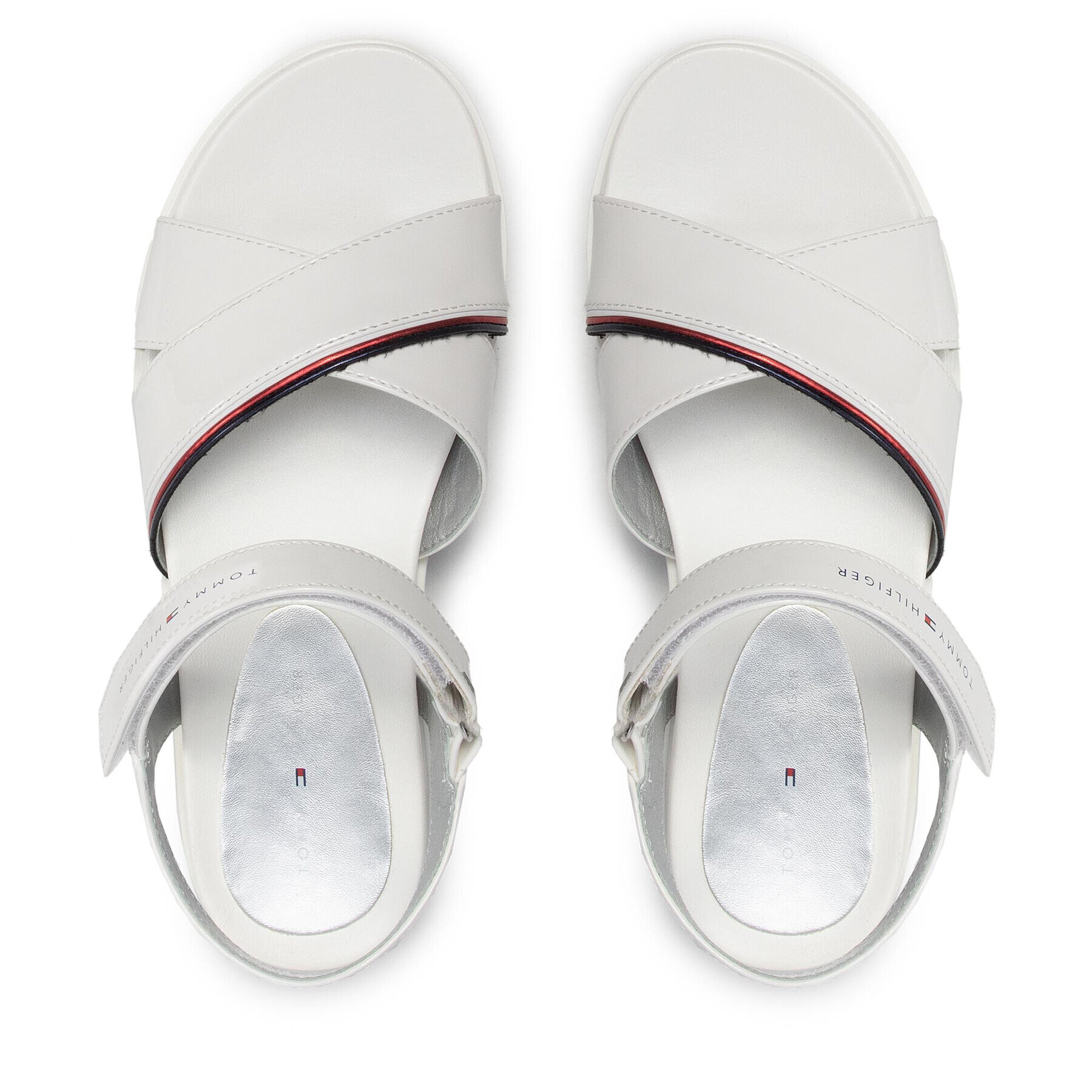 Tommy Hilfiger Сандали Platform Velcro Sandal T3A2-32178-0774 S Бял - Pepit.bg