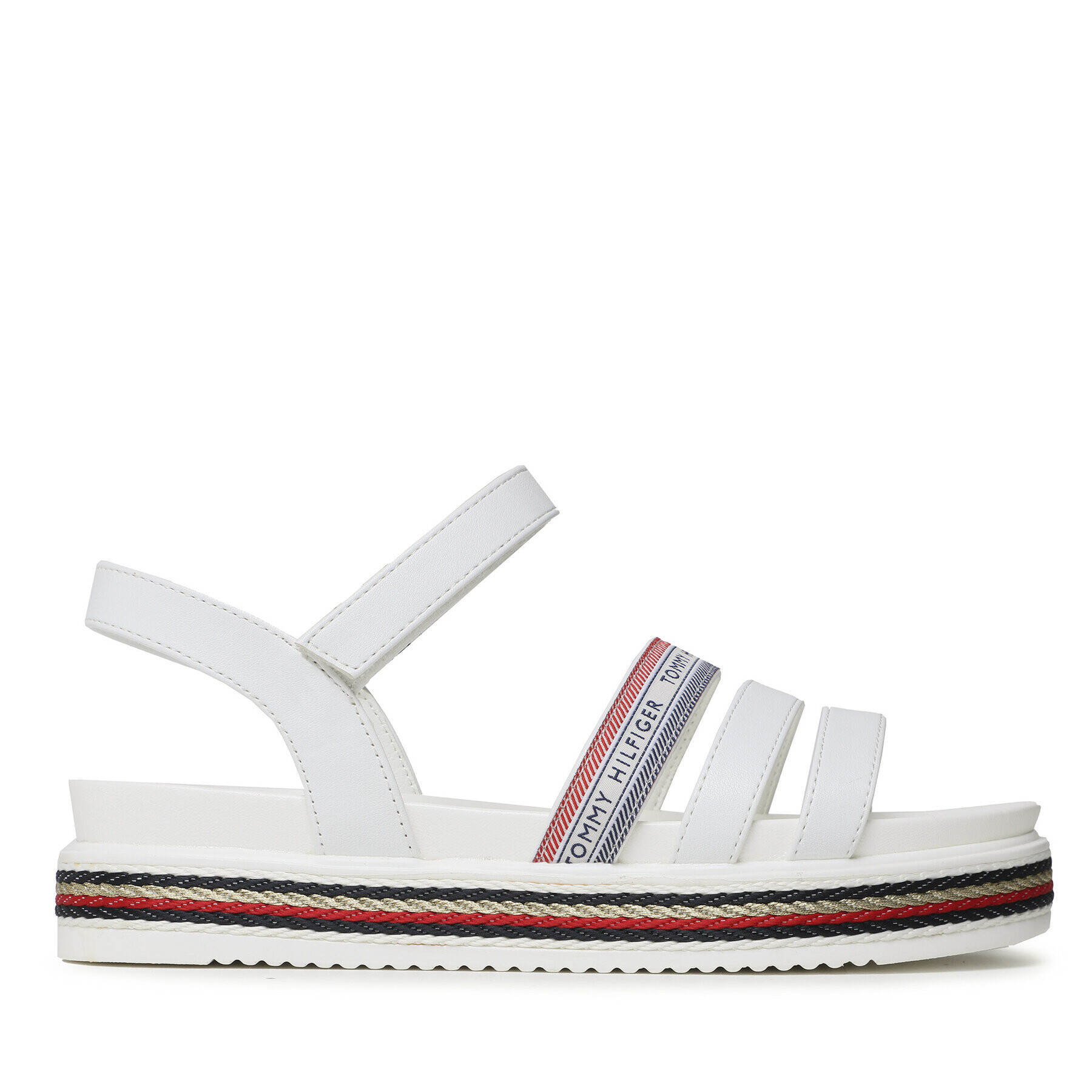 Tommy Hilfiger Сандали Platform Velcro Sandal T3A2-32762-0371 S Бял - Pepit.bg