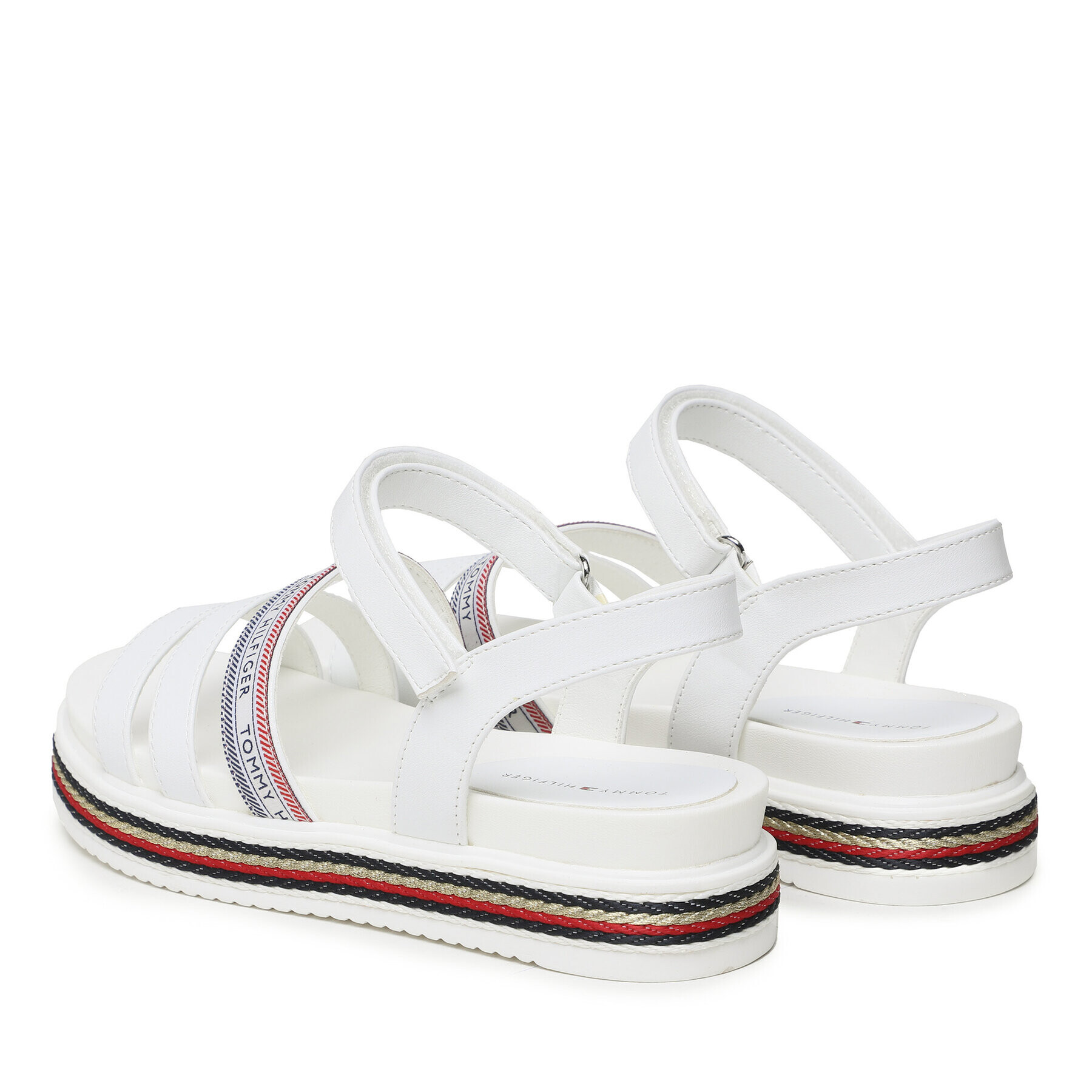 Tommy Hilfiger Сандали Platform Velcro Sandal T3A2-32762-0371 S Бял - Pepit.bg