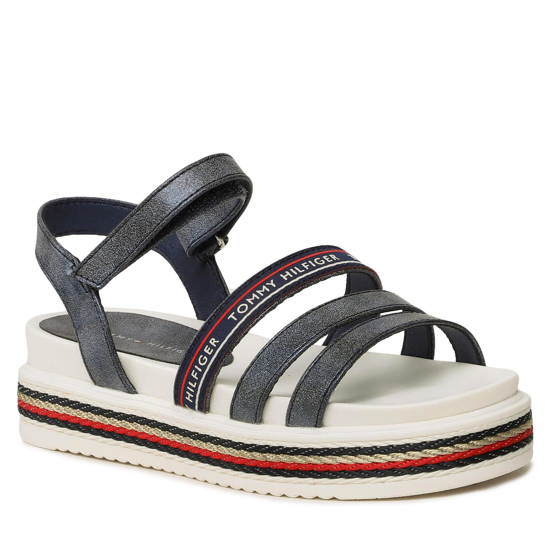 Tommy Hilfiger Сандали Platform Velcro Sandal T3A2-32763-0568 M Тъмносин - Pepit.bg