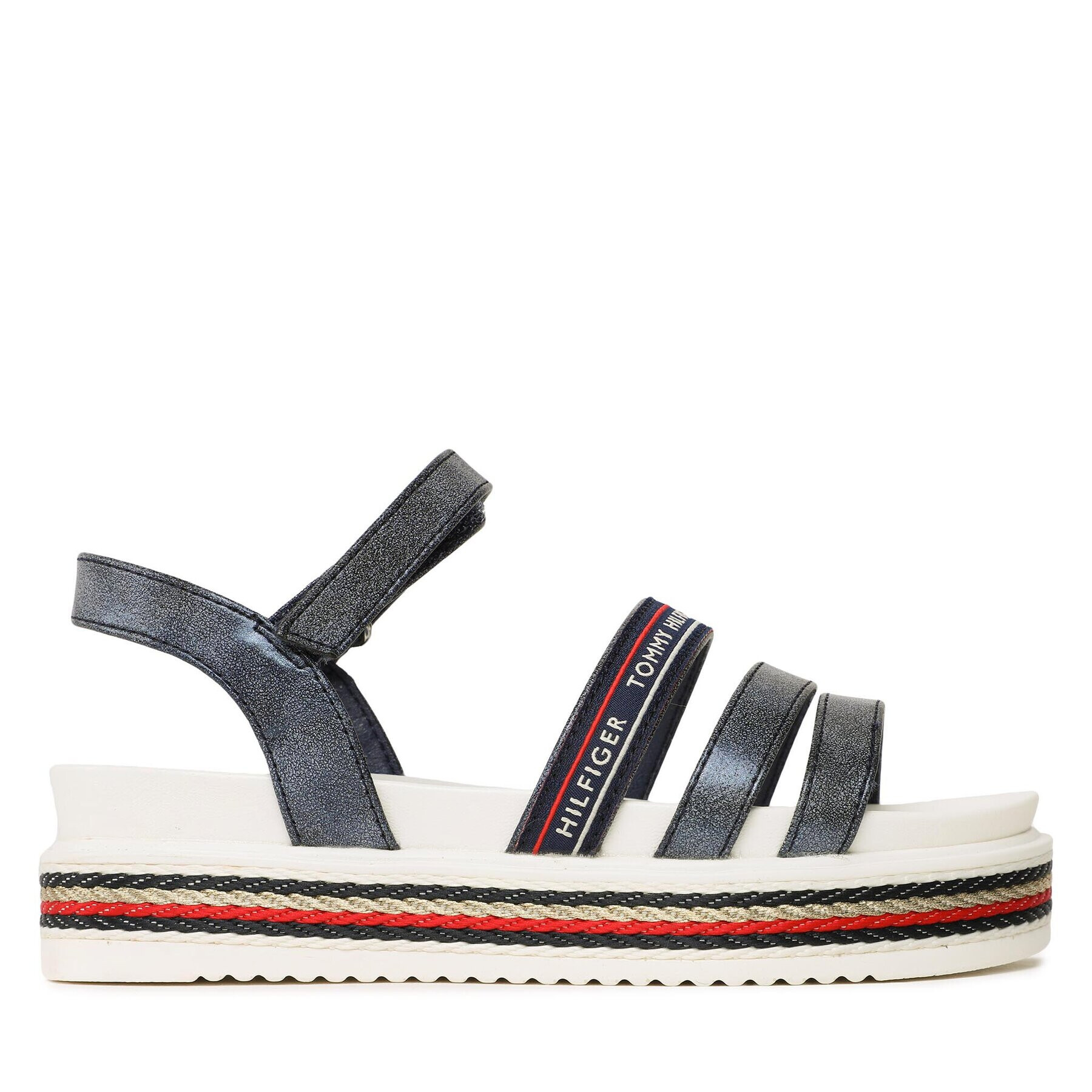 Tommy Hilfiger Сандали Platform Velcro Sandal T3A2-32763-0568 M Тъмносин - Pepit.bg