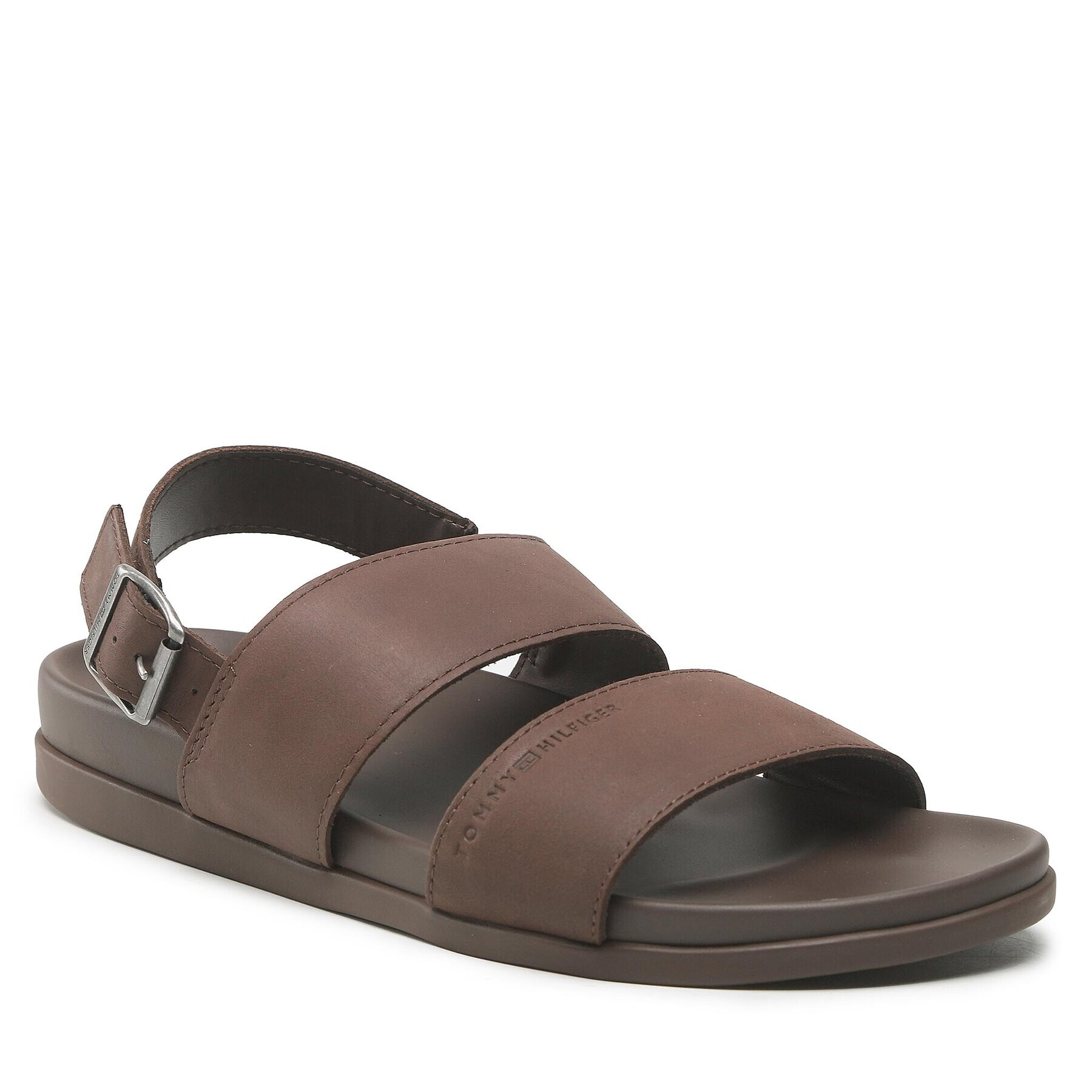 Tommy Hilfiger Сандали Premium Leather Sandal FM0FM04461 Кафяв - Pepit.bg