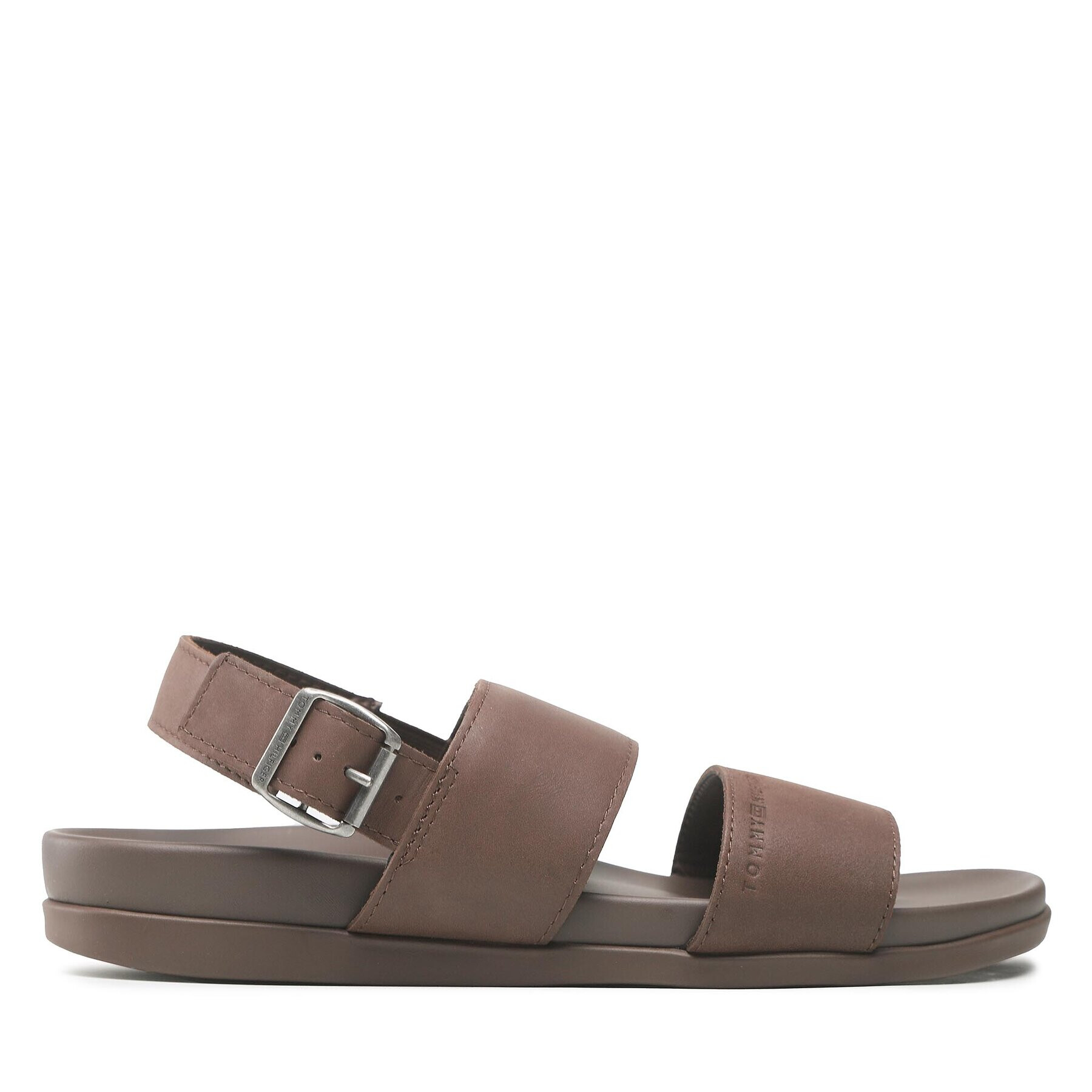 Tommy Hilfiger Сандали Premium Leather Sandal FM0FM04461 Кафяв - Pepit.bg