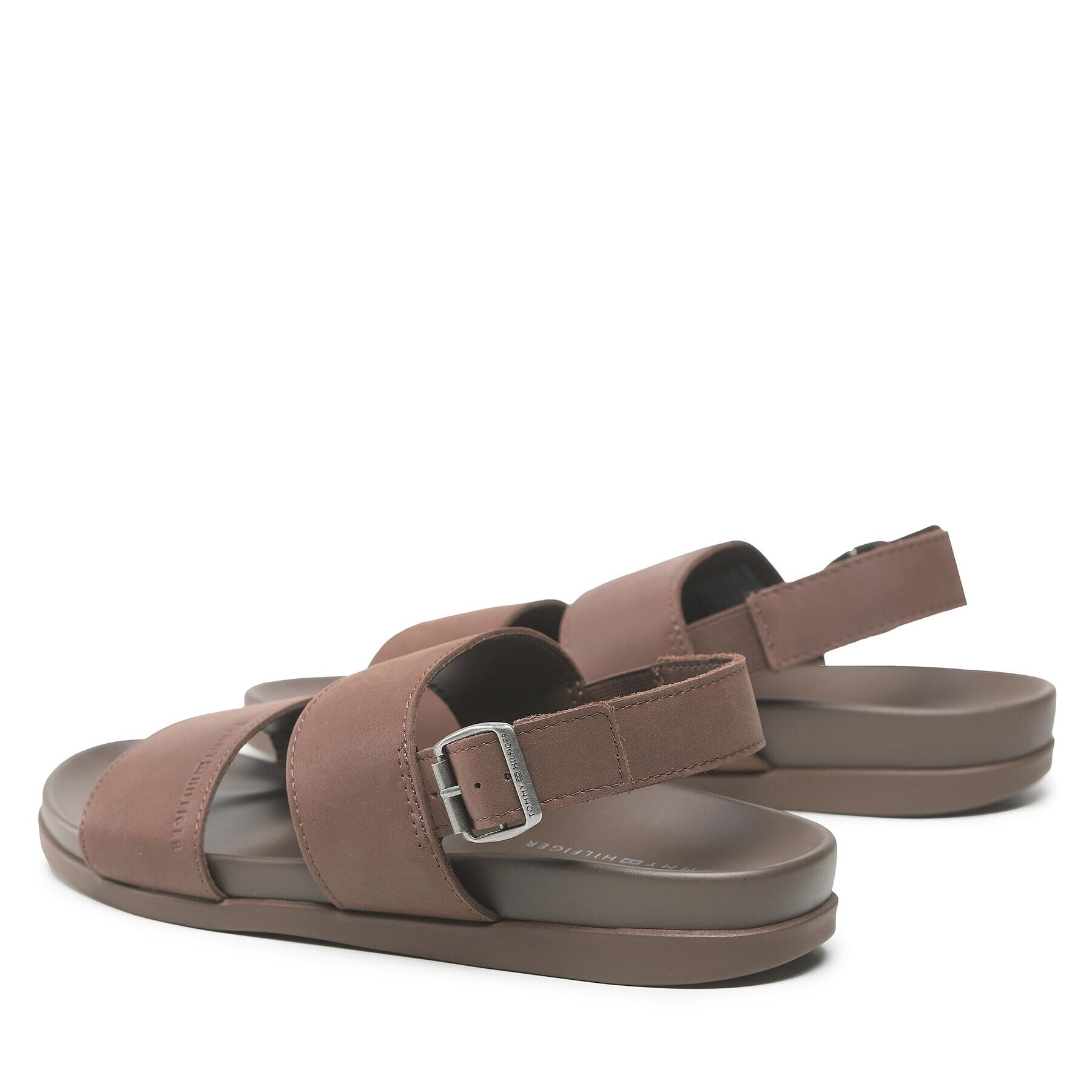 Tommy Hilfiger Сандали Premium Leather Sandal FM0FM04461 Кафяв - Pepit.bg