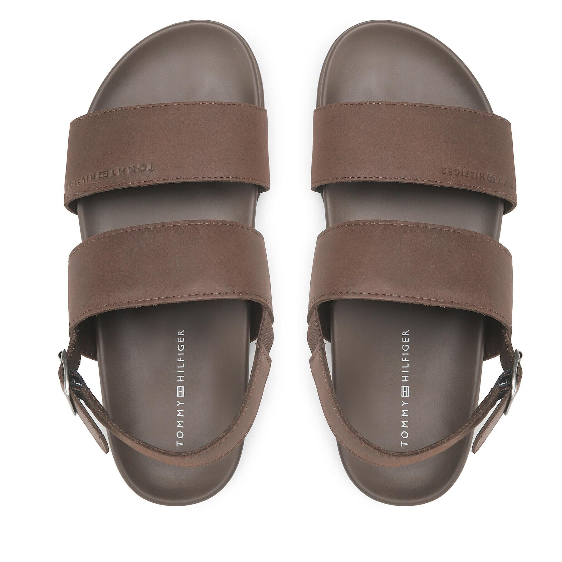 Tommy Hilfiger Сандали Premium Leather Sandal FM0FM04461 Кафяв - Pepit.bg