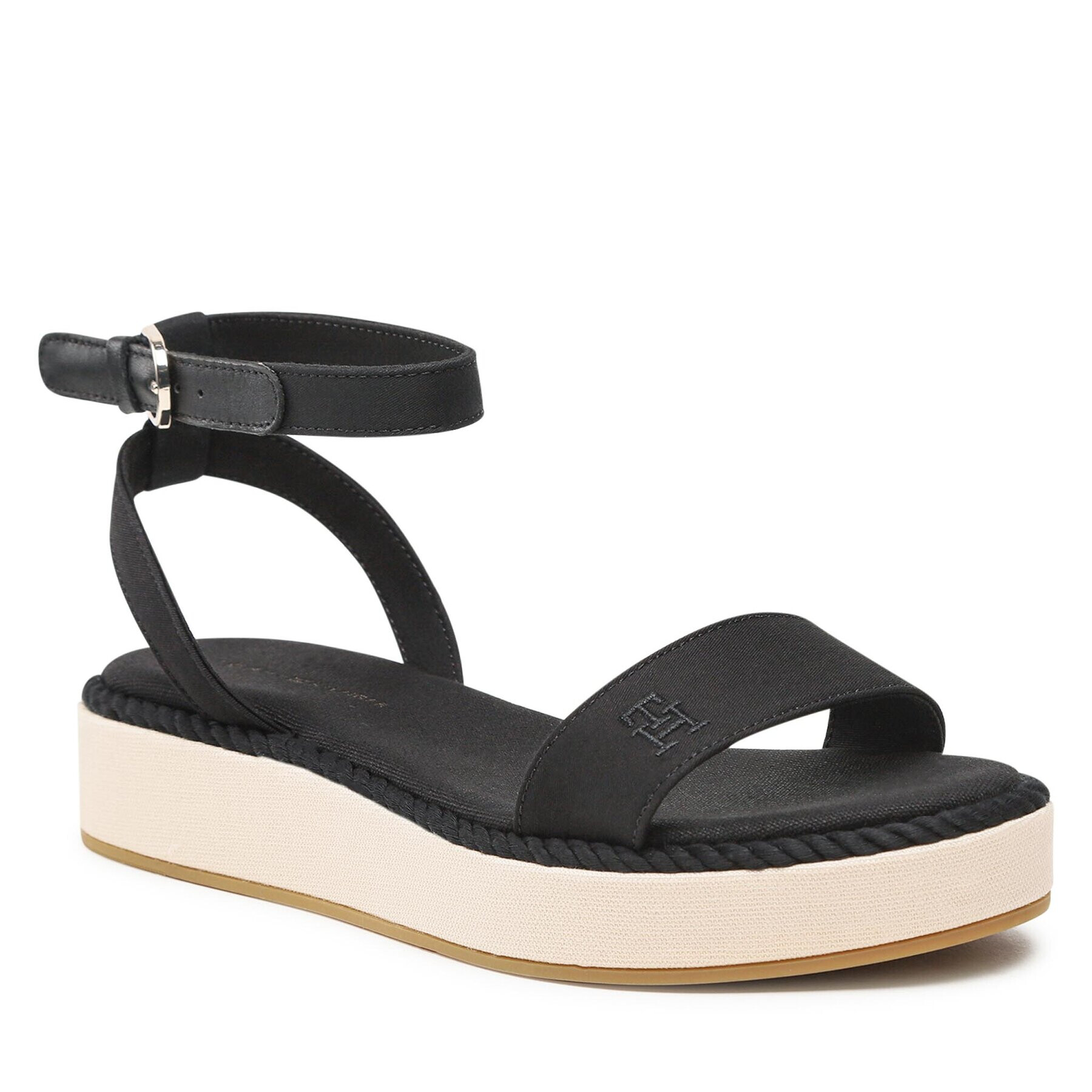 Tommy Hilfiger Сандали Rope Flatform FW0FW07019 Черен - Pepit.bg