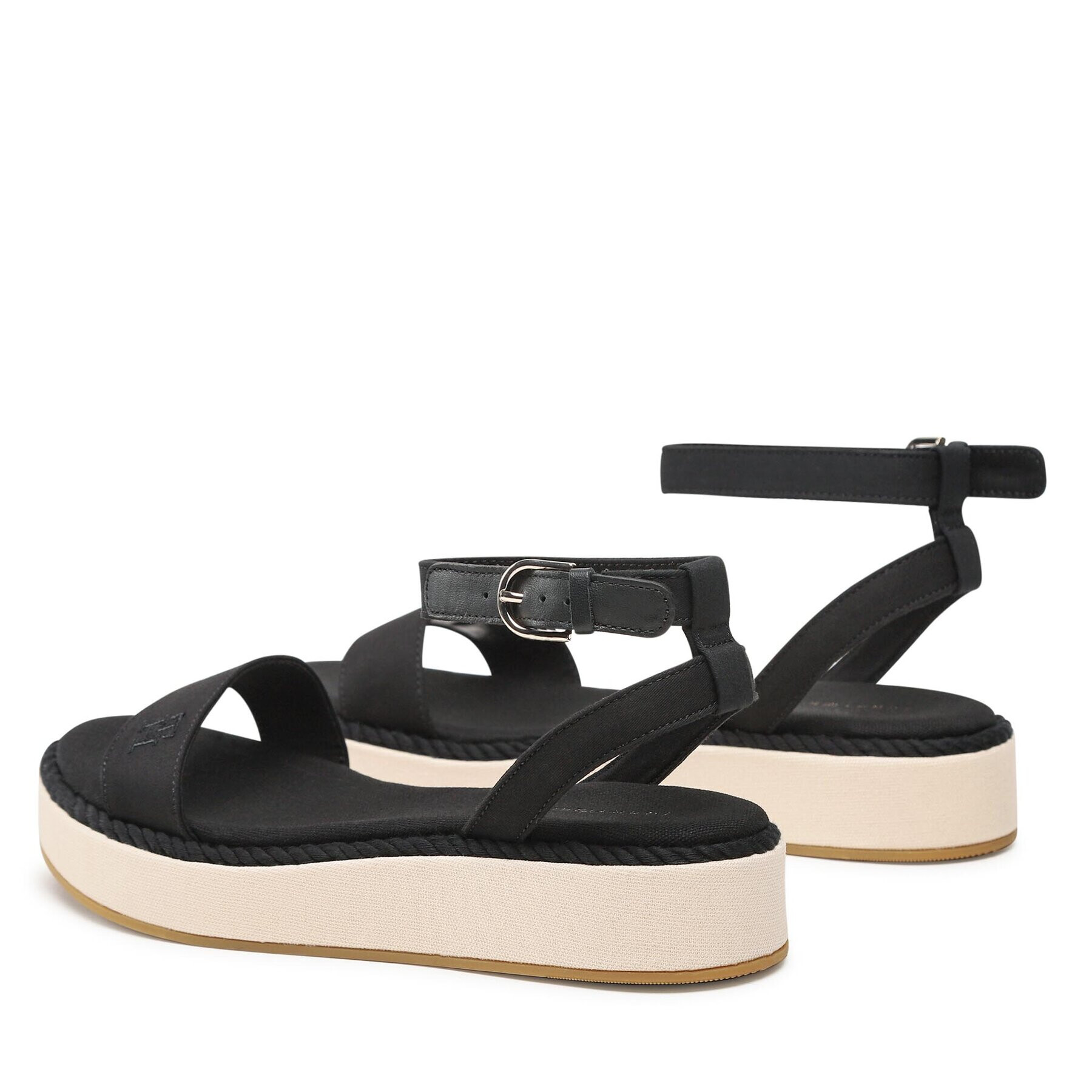 Tommy Hilfiger Сандали Rope Flatform FW0FW07019 Черен - Pepit.bg