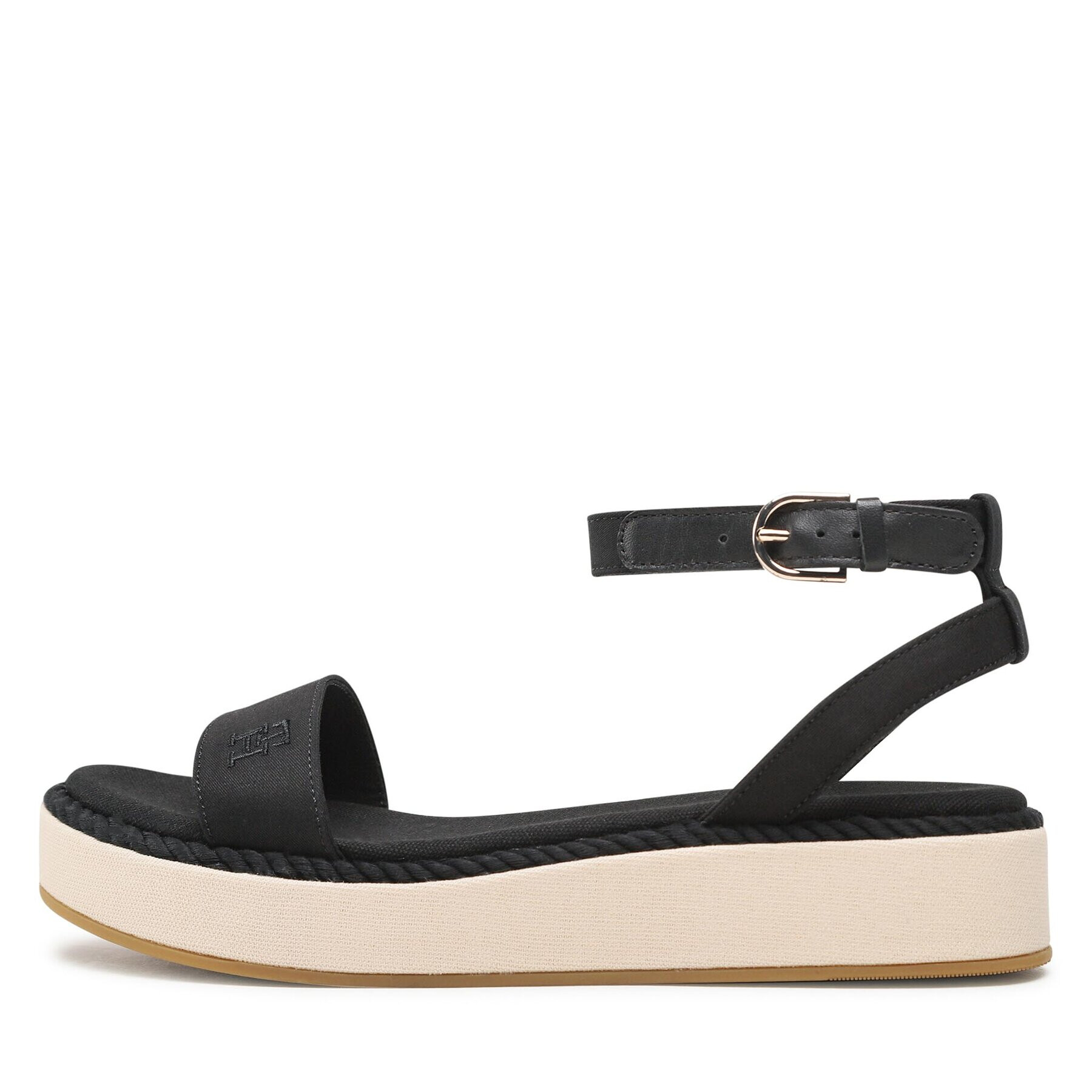 Tommy Hilfiger Сандали Rope Flatform FW0FW07019 Черен - Pepit.bg