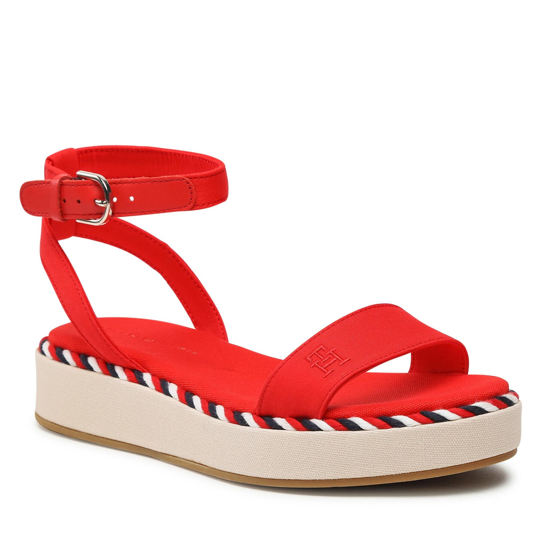 Tommy Hilfiger Сандали Rope Flatform FW0FW07019 Червен - Pepit.bg