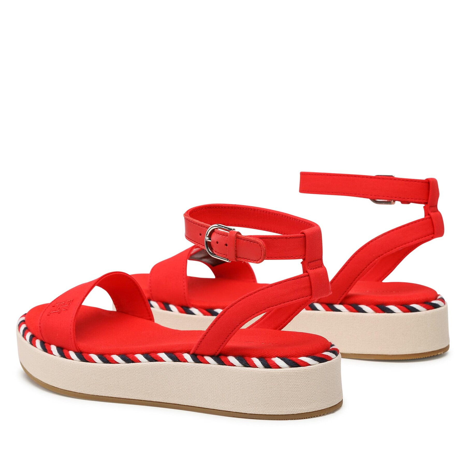Tommy Hilfiger Сандали Rope Flatform FW0FW07019 Червен - Pepit.bg