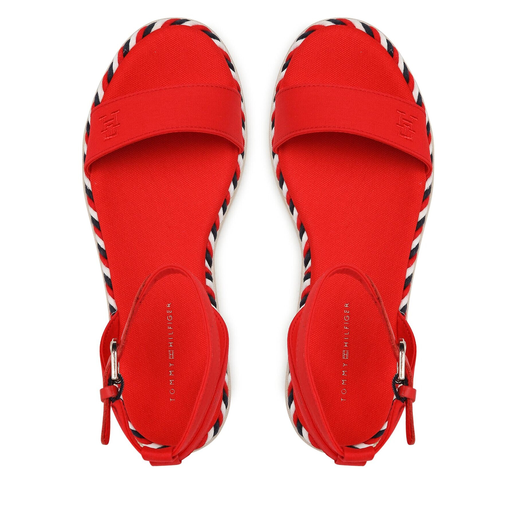 Tommy Hilfiger Сандали Rope Flatform FW0FW07019 Червен - Pepit.bg
