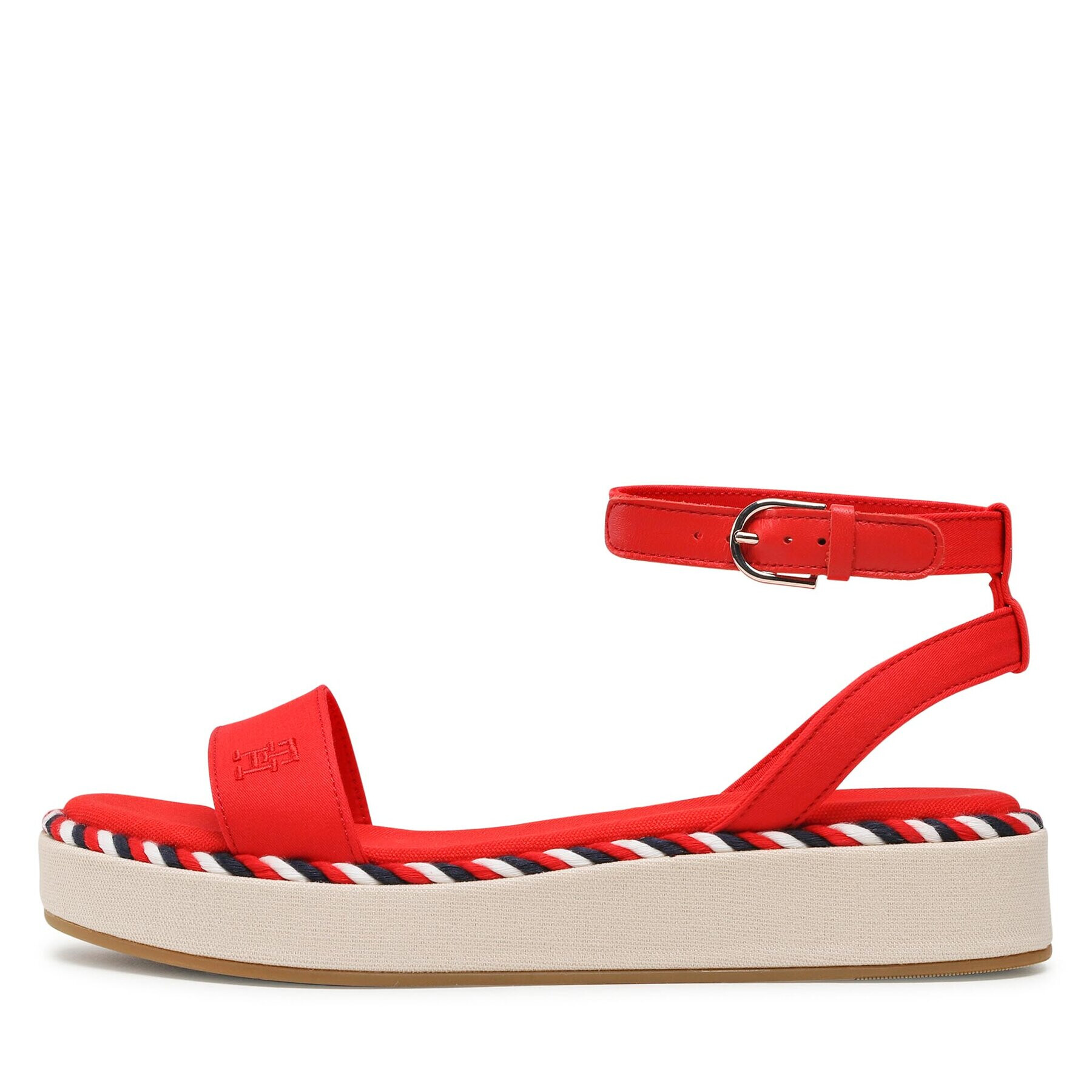 Tommy Hilfiger Сандали Rope Flatform FW0FW07019 Червен - Pepit.bg