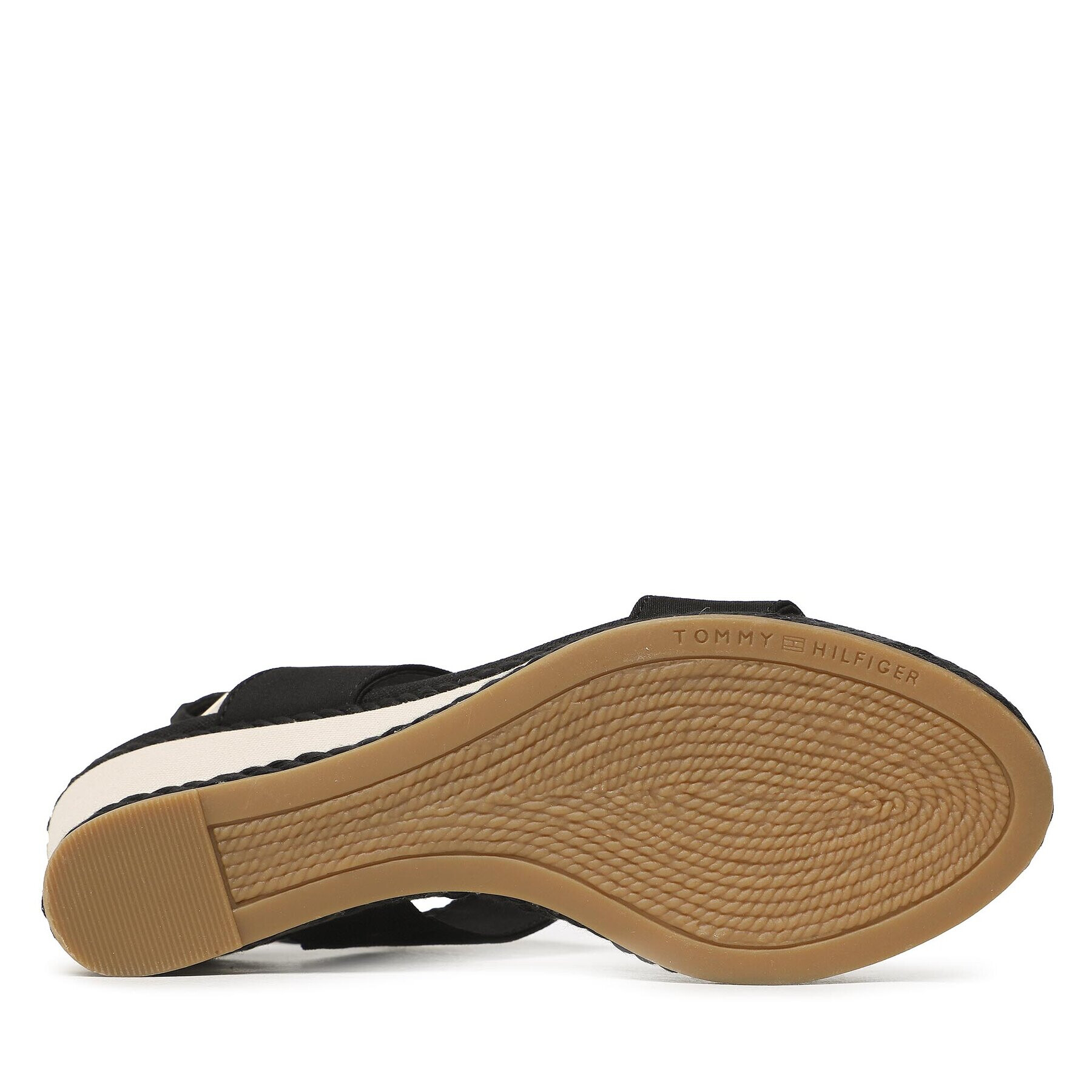 Tommy Hilfiger Сандали Rope Webbing Mid Wedge FW0FW07092 Черен - Pepit.bg